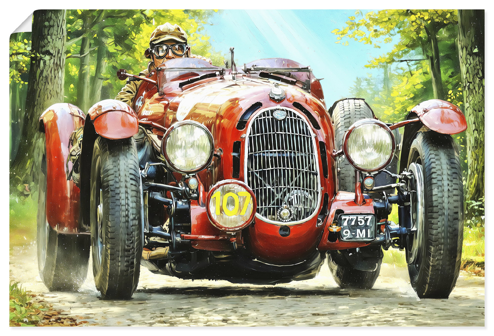 Artland Wandbild "Alfa Romeo 8C 2300 Monza" 1 Stk. tlg. als Alubild, Leinwandbild, Poster, Wandaufkleber in verschied. Größen