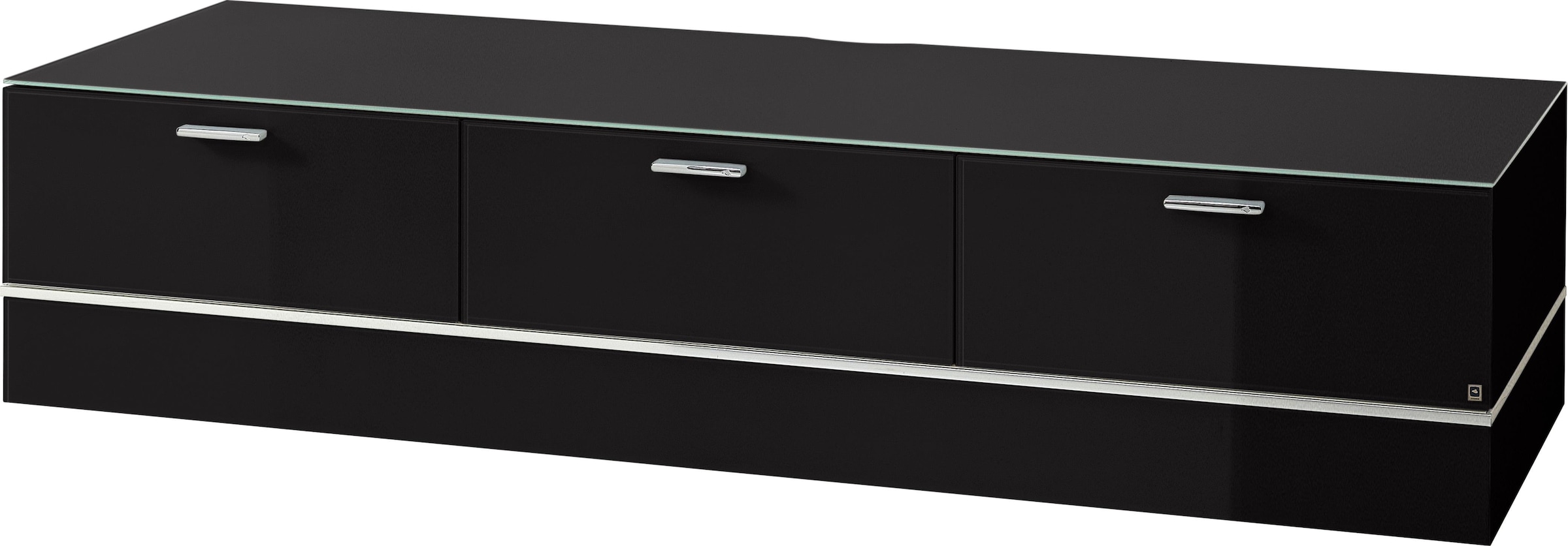 LEONARDO Lowboard »CUBE«, auf Sockel, mit 3 Schubladen, Breite 189 cm