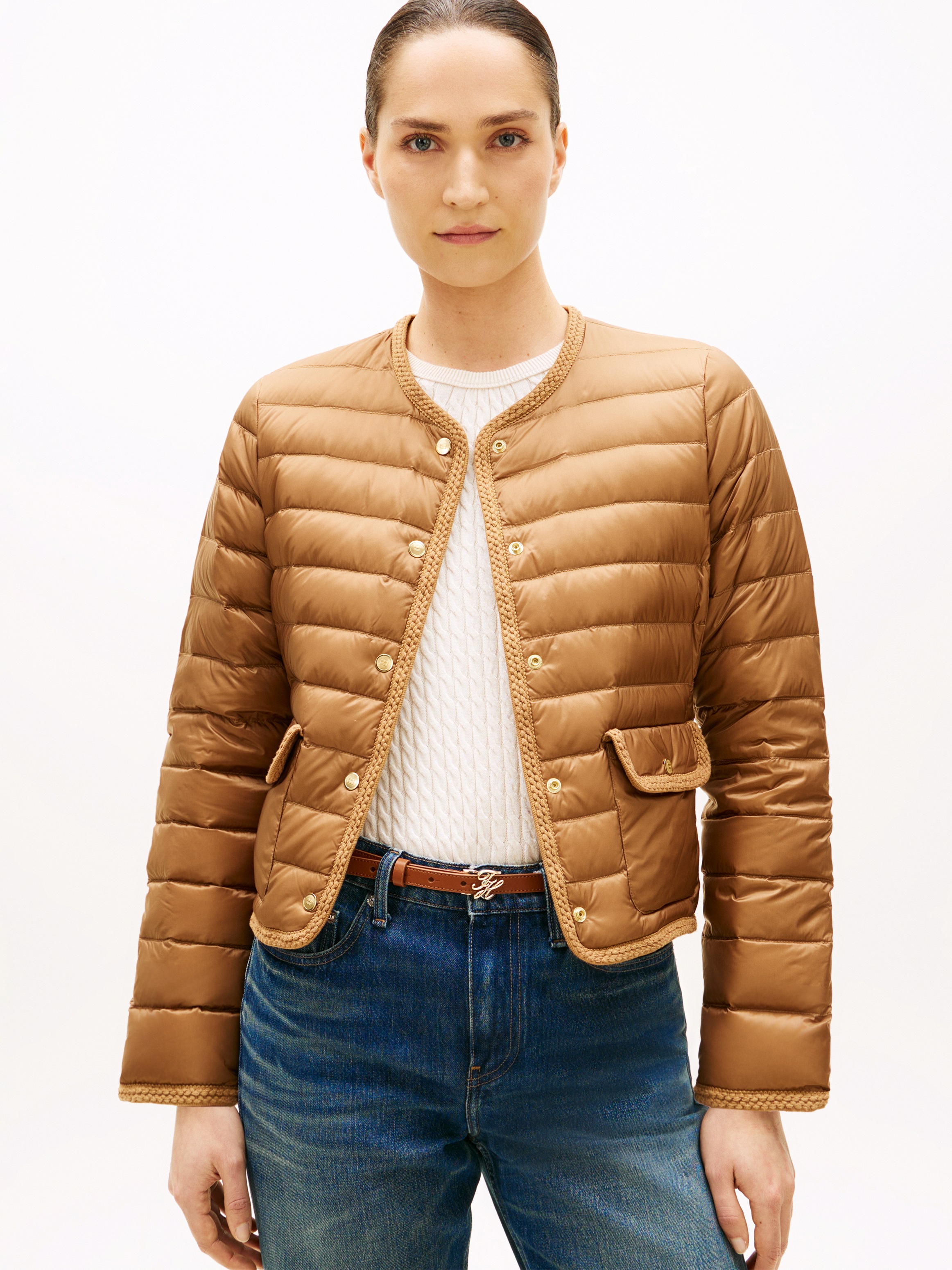 Tommy Hilfiger Steppjacke »FEMININE LW DOWN JACKET« mit aufgesetzten Taschen