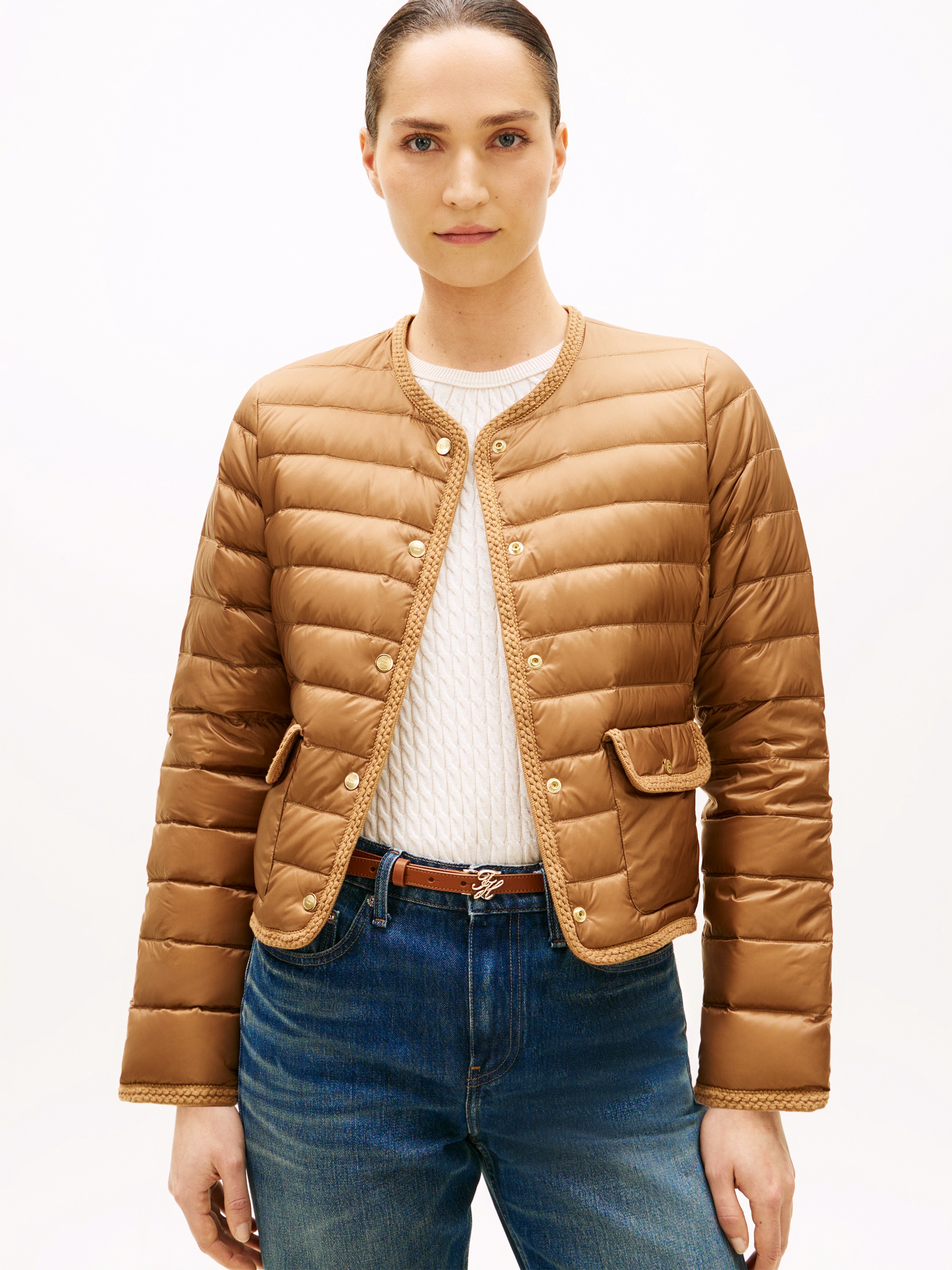 Tommy Hilfiger Steppjacke "FEMININE LW DOWN JACKET" mit aufgesetzten Tasche günstig online kaufen