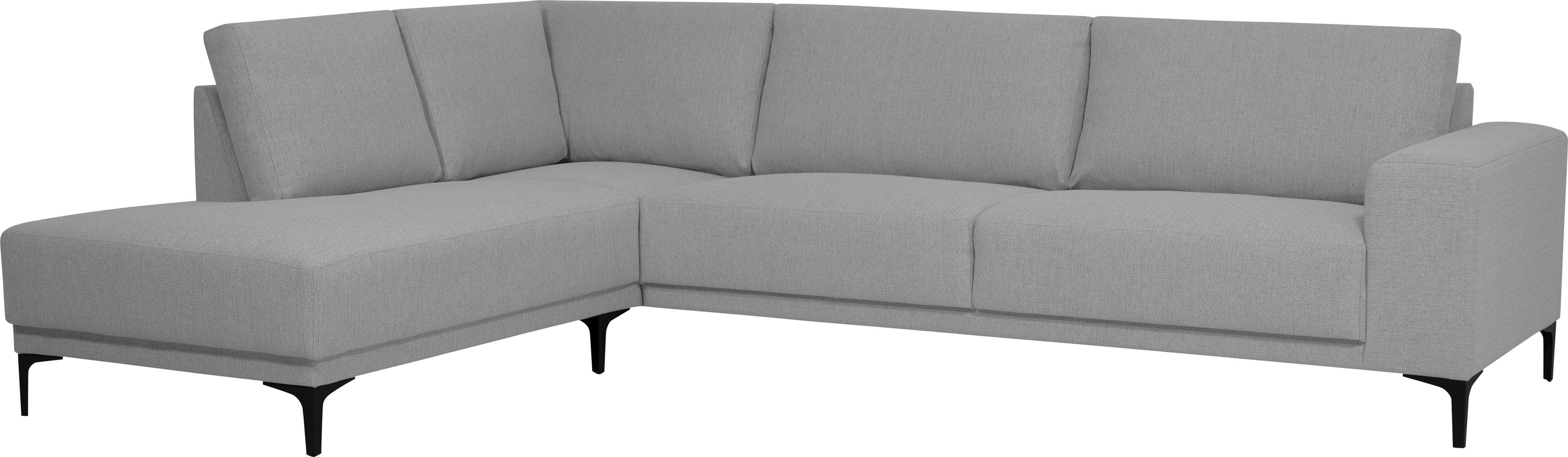 Thumbnail - OTTO home Ecksofa "Xander, L-Form," Breite 289 cm, Webstoff, Soft-Touch Chenille, schwarze Metallfüße