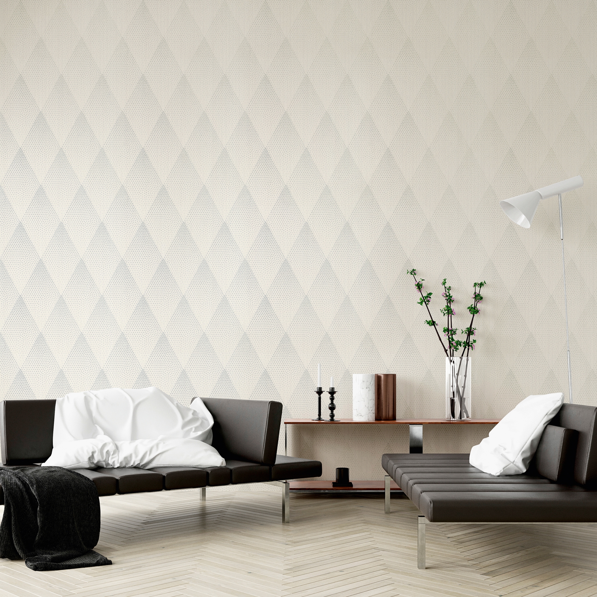 living walls Vliestapete »New Walls 50's Glam geometrisch grafisch«, grafisch-geometrisch-gemustert, Grafik Tapete Punkte Tapeten Wohnzimmer Schlafzimmer Küche Flur Design
