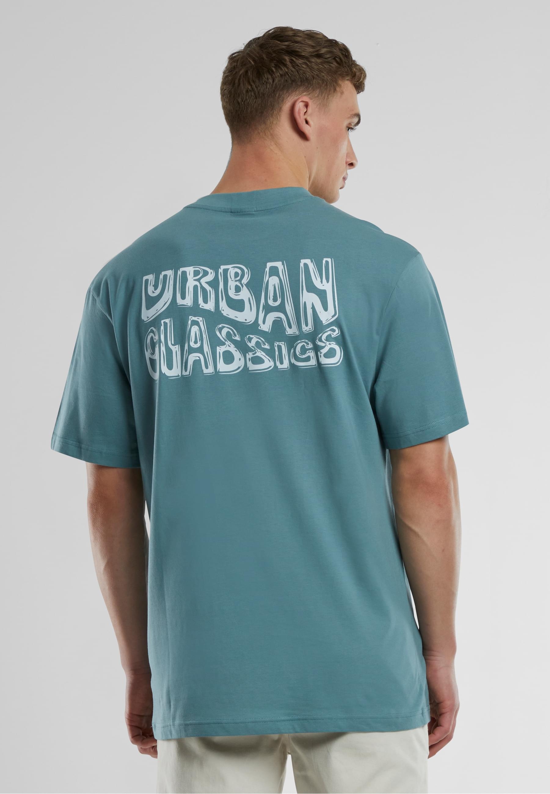 URBAN CLASSICS T-Shirt »Urban Classics UC Shiny Logo Tall Tee«, (1 tlg.)