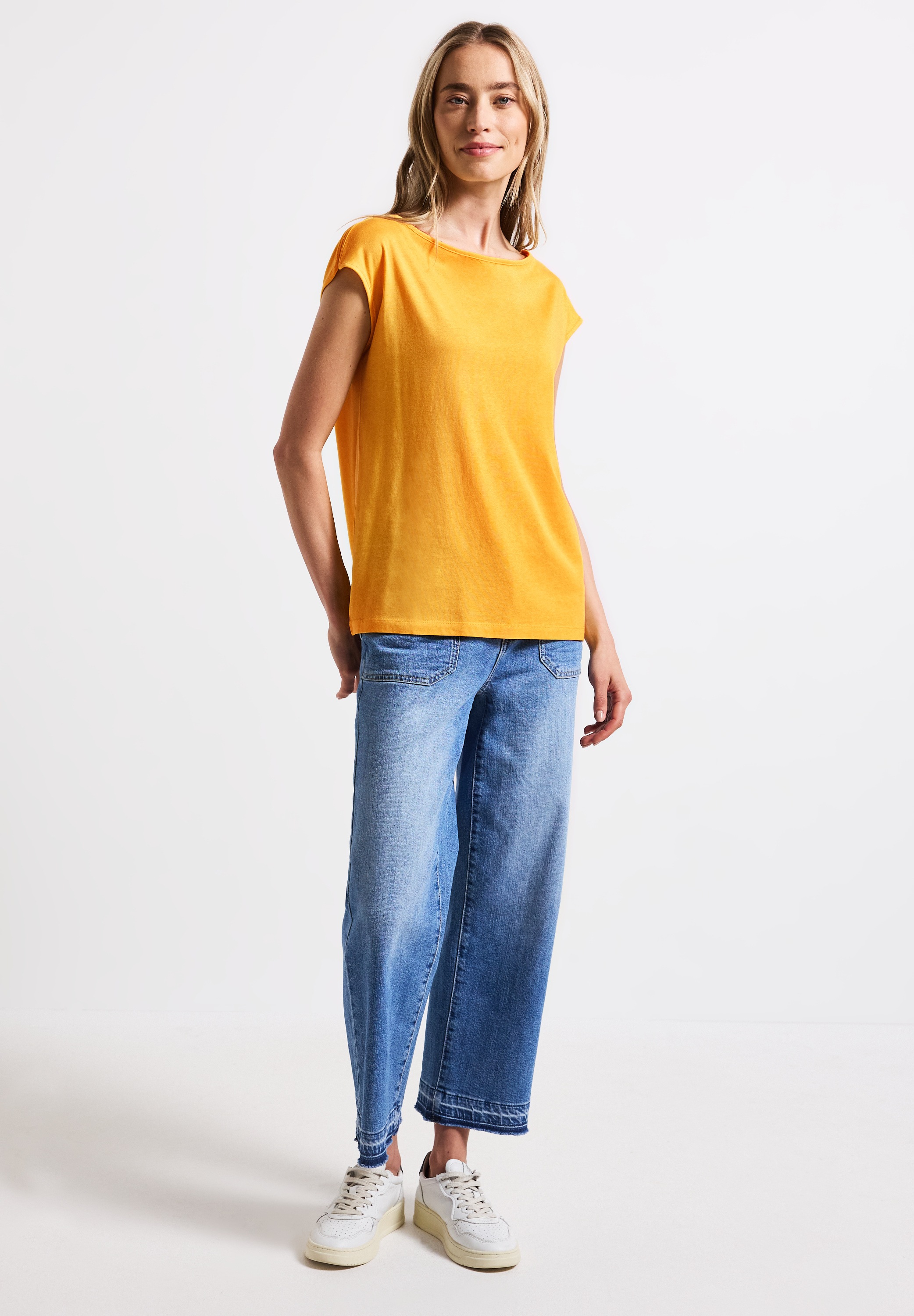 STREET ONE T-Shirt, mit U-Boot-Ausschnitt