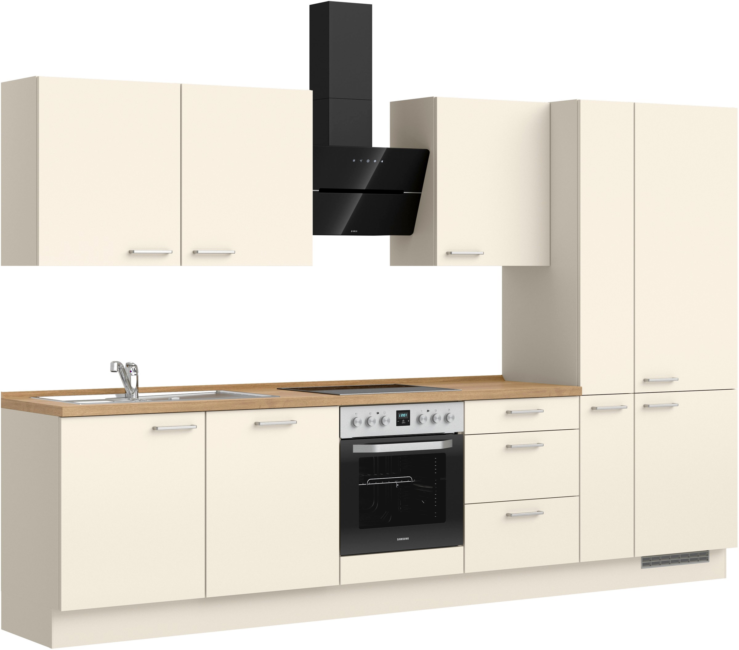nobilia® Küchenzeile »"Touch II"«, vormontiert, Ausrichtung wählbar, Breite 330 cm, wahlw. mit E-Geräten