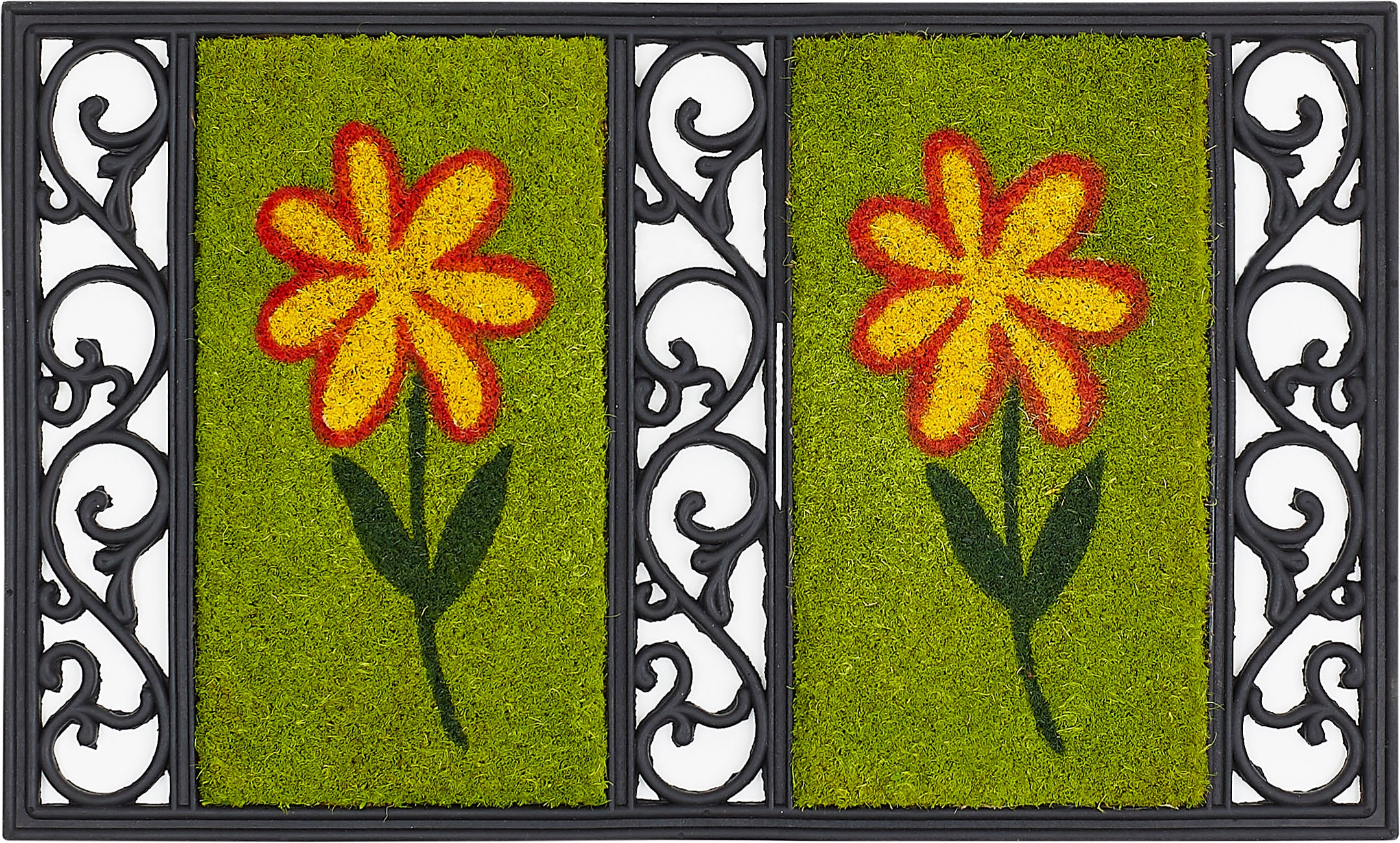 Andiamo Fußmatte Rechnung rechteckig, | Kokosmatte, auf Blumen«, Optik, BAUR Schmutzfangmatte, Blumen Motiv Gusseisen »Salome