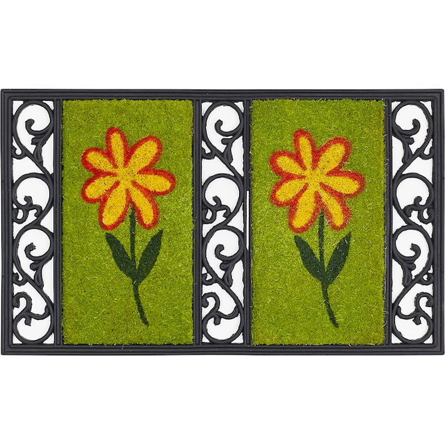 Andiamo Fußmatte »Salome Blumen«, rechteckig, Schmutzfangmatte, Kokosmatte, Gusseisen  Optik, Motiv Blumen auf Rechnung | BAUR