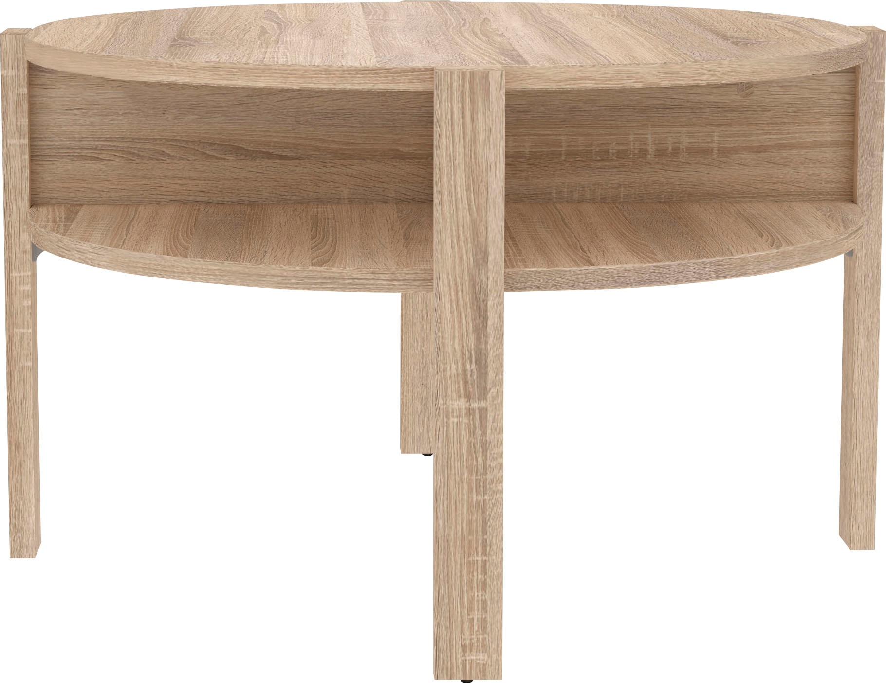 Couchtisch rund 75cm Tobago von Forte Betonoptik Dunkelgrau günstig online kaufen