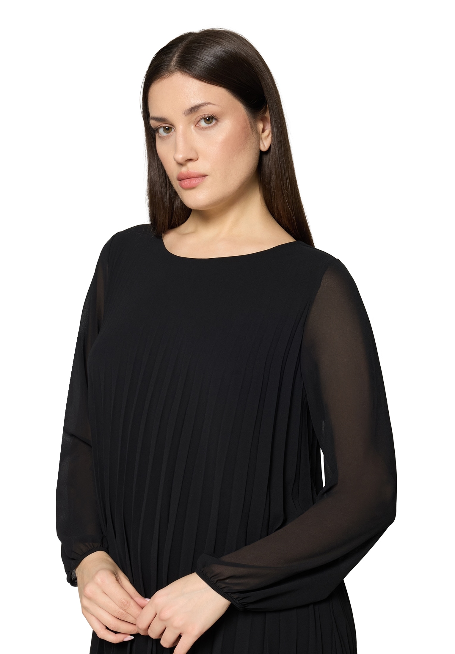 Betty&Co Chiffonkleid »Damen mit Plissee« Ohne Tasche