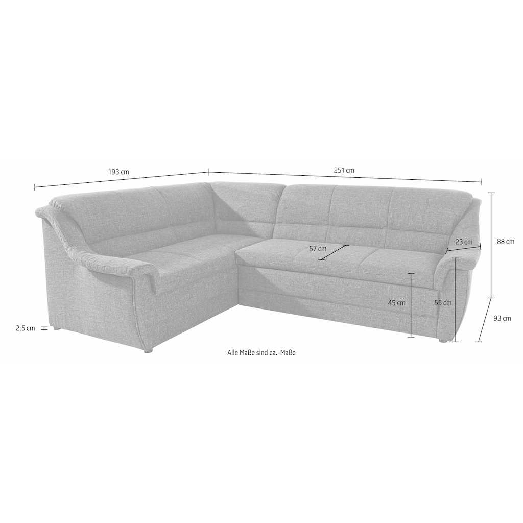 DOMO collection Ecksofa »Lale L-Form«