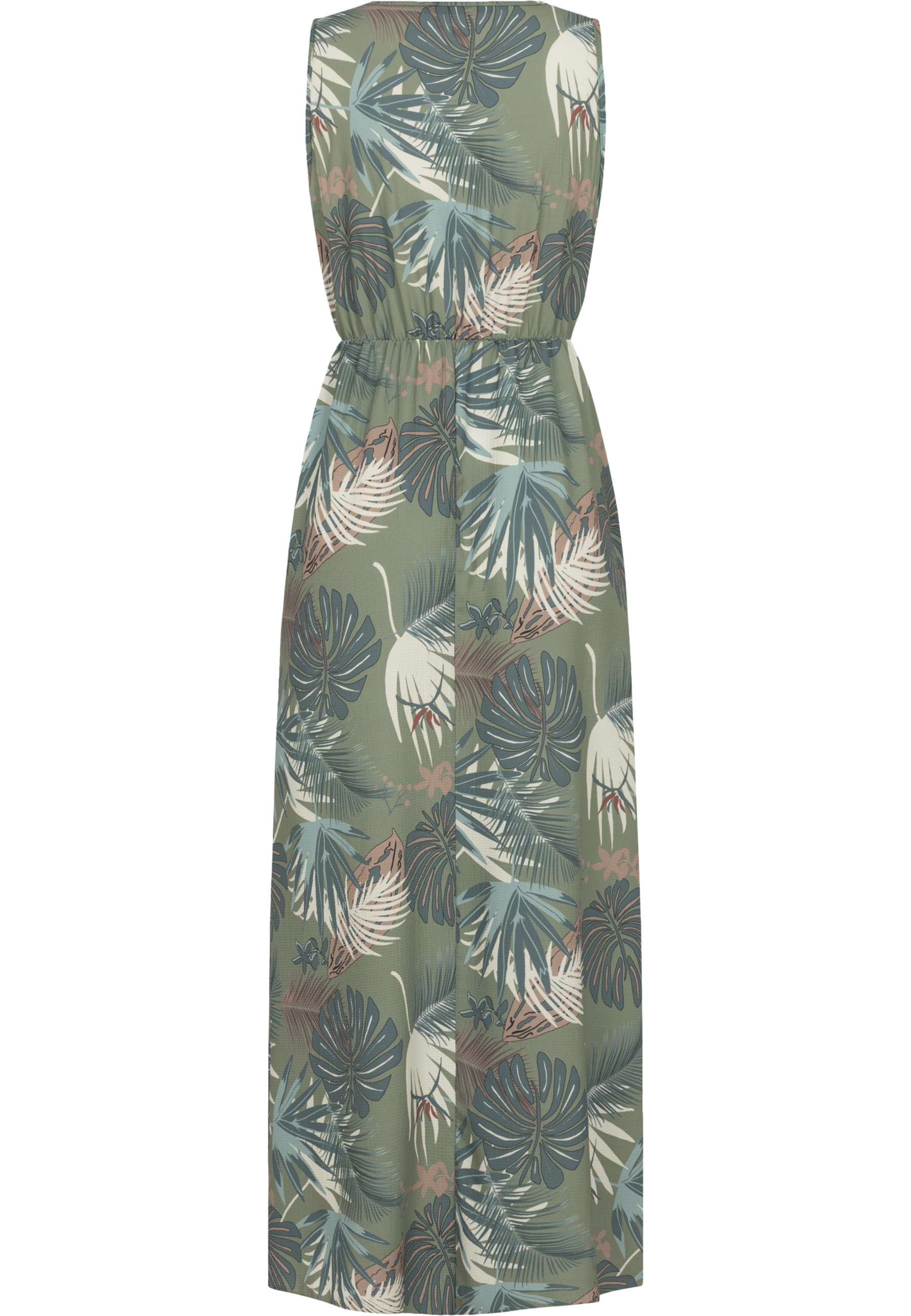 CLOUD 5IVE Shirtkleid »CLOUD 5IVE Maxi Kleid in Wickeloptik mit Tropical All Over Print« 1 Stk. tlg.