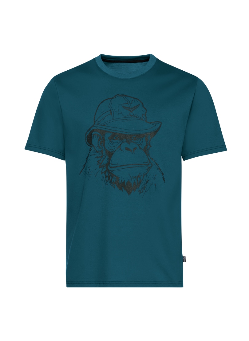 Trigema T-Shirt »TRIGEMA T-Shirt mit Affen-Printmotiv«, (1 tlg.)