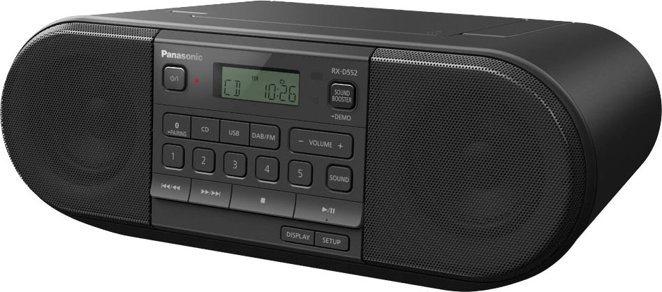 20 FM-Tuner-Digitalradio Panasonic BAUR Boombox W) RDS CD-«, (Bluetooth mit »RX-D552E-K | (DAB+)-UKW