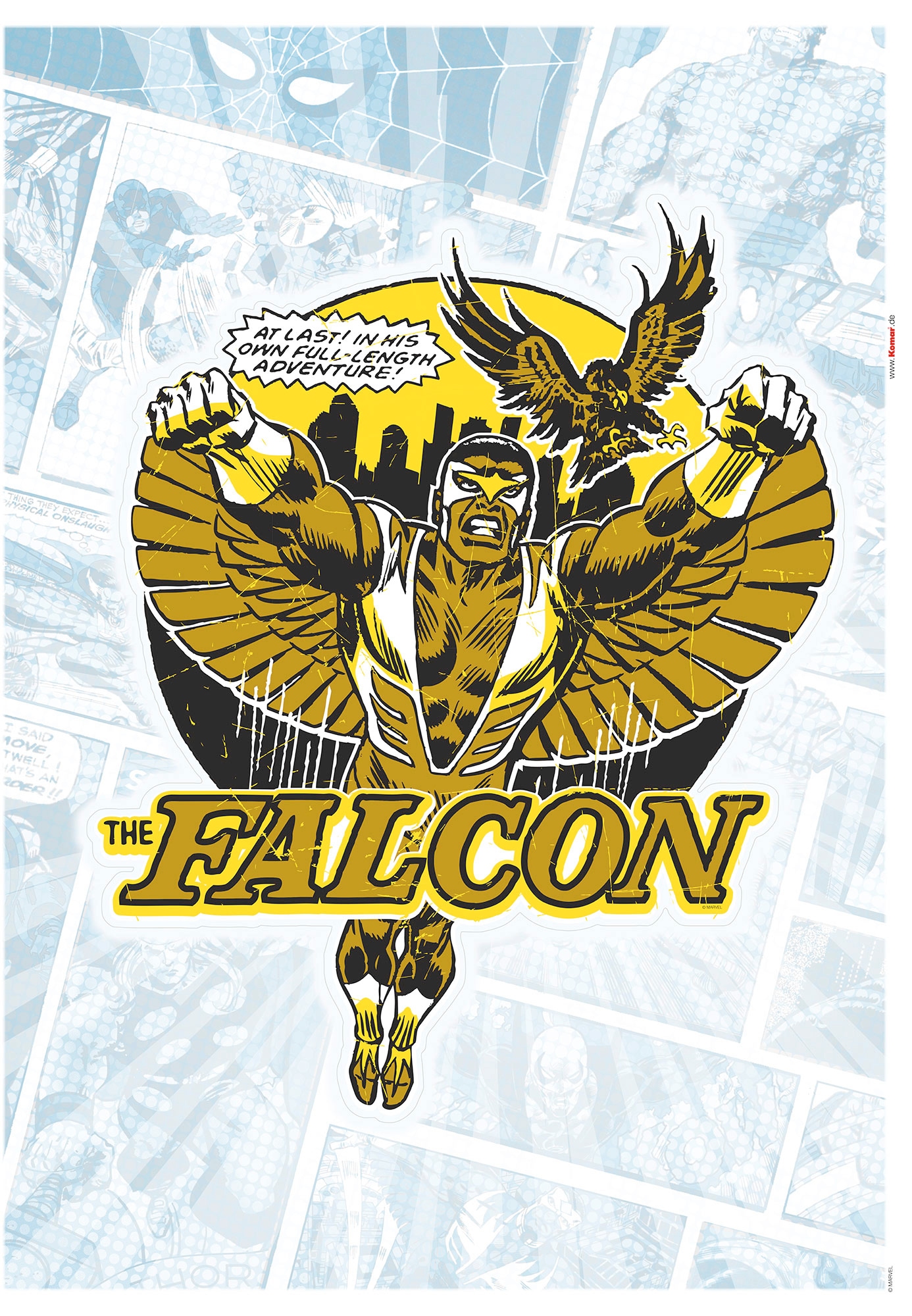 Wandtattoo »Falcon Gold Comic Classic«, (1 St.), 50x70 cm (Breite x Höhe),...