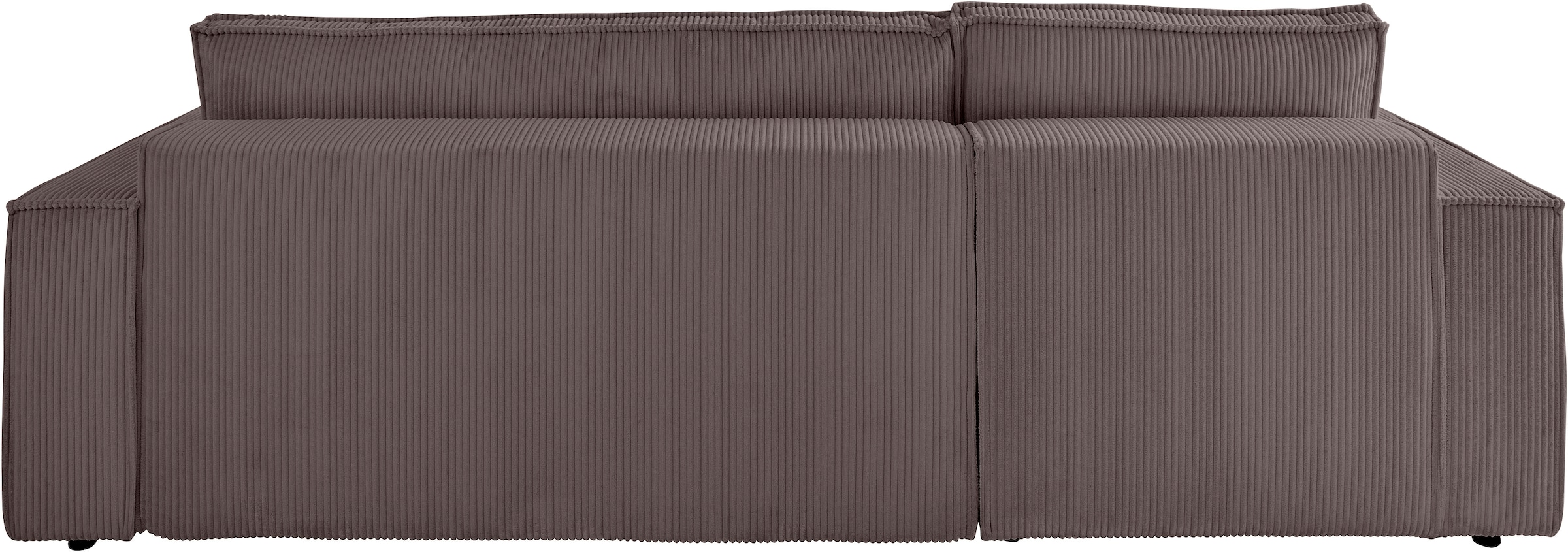 OTTO home Ecksofa »CASSI, 241cm, L-Form, Schlafsofa, Dauerschläfer, Boxspringfederung«, Schlaffunktion (133/200),Bettkasten, Recamiere links/rechts, Cord