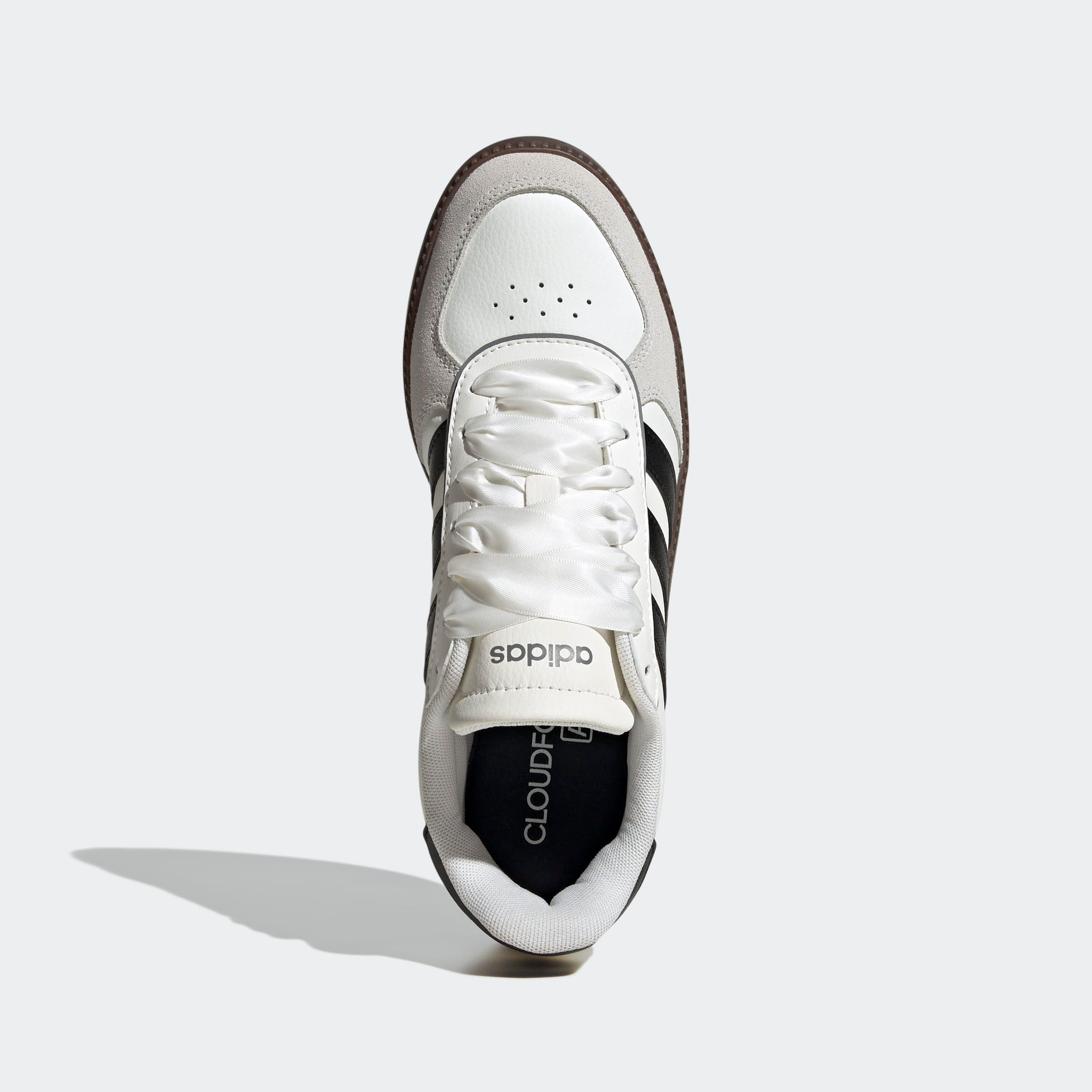 Sneaker ADIDAS SPORTSWEAR "BREAKNET SLEEK", Damen, Gr. 39, core weiß, core schwarz, grau three, Synthetik, Schuhe Sneaker 3