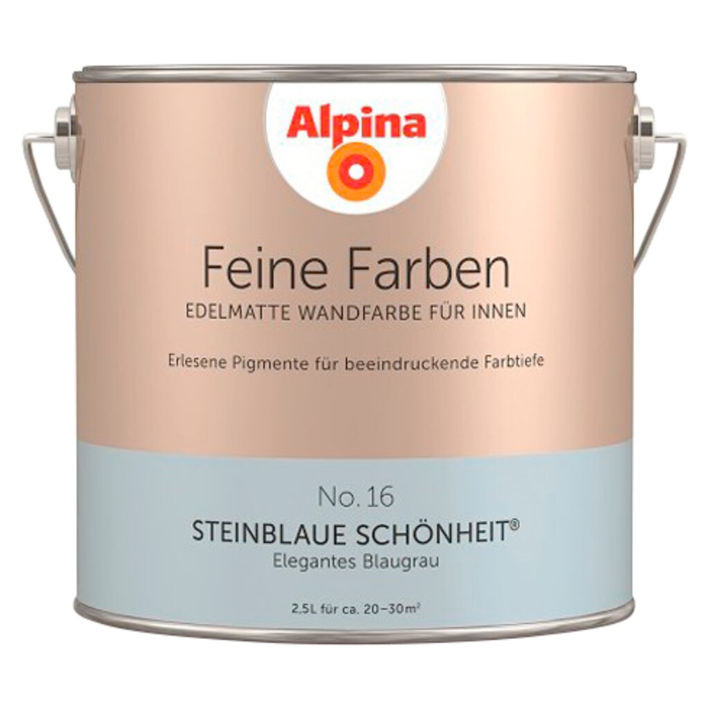 Alpina Wand- und Deckenfarbe »Feine Farben No. 16 Steinblaue Schönheit ®«