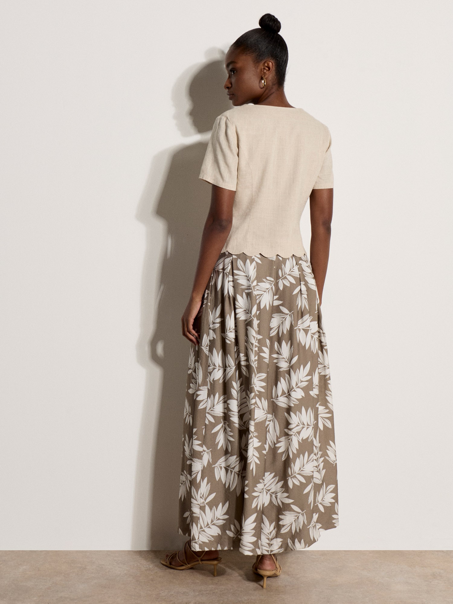 Apricot Culotte »Plissierte Culotte-Hose«  mit Blattmuster