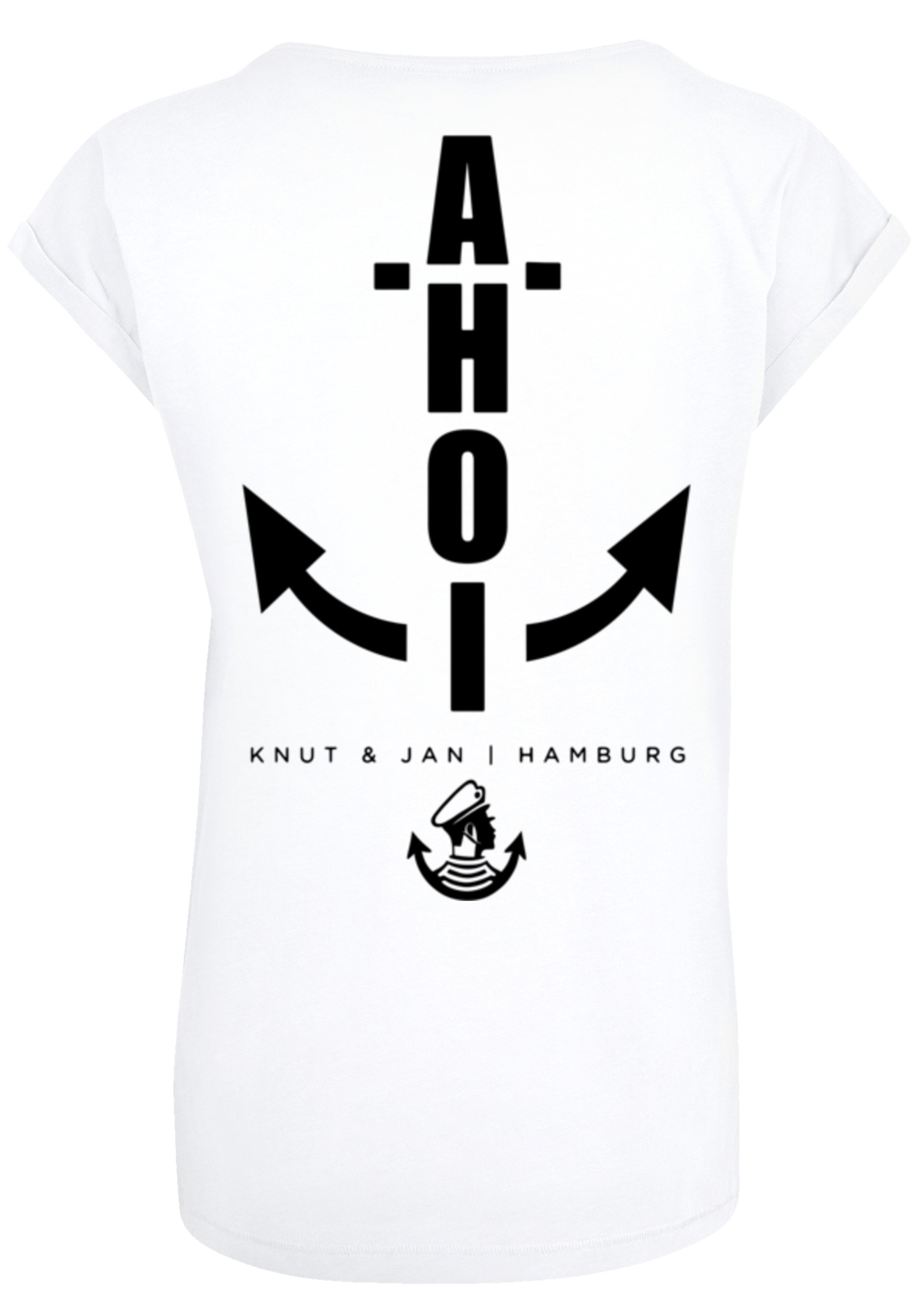 F4NT4STIC T-Shirt »Ahoi Anker Knut & Jan Hamburg«, Print