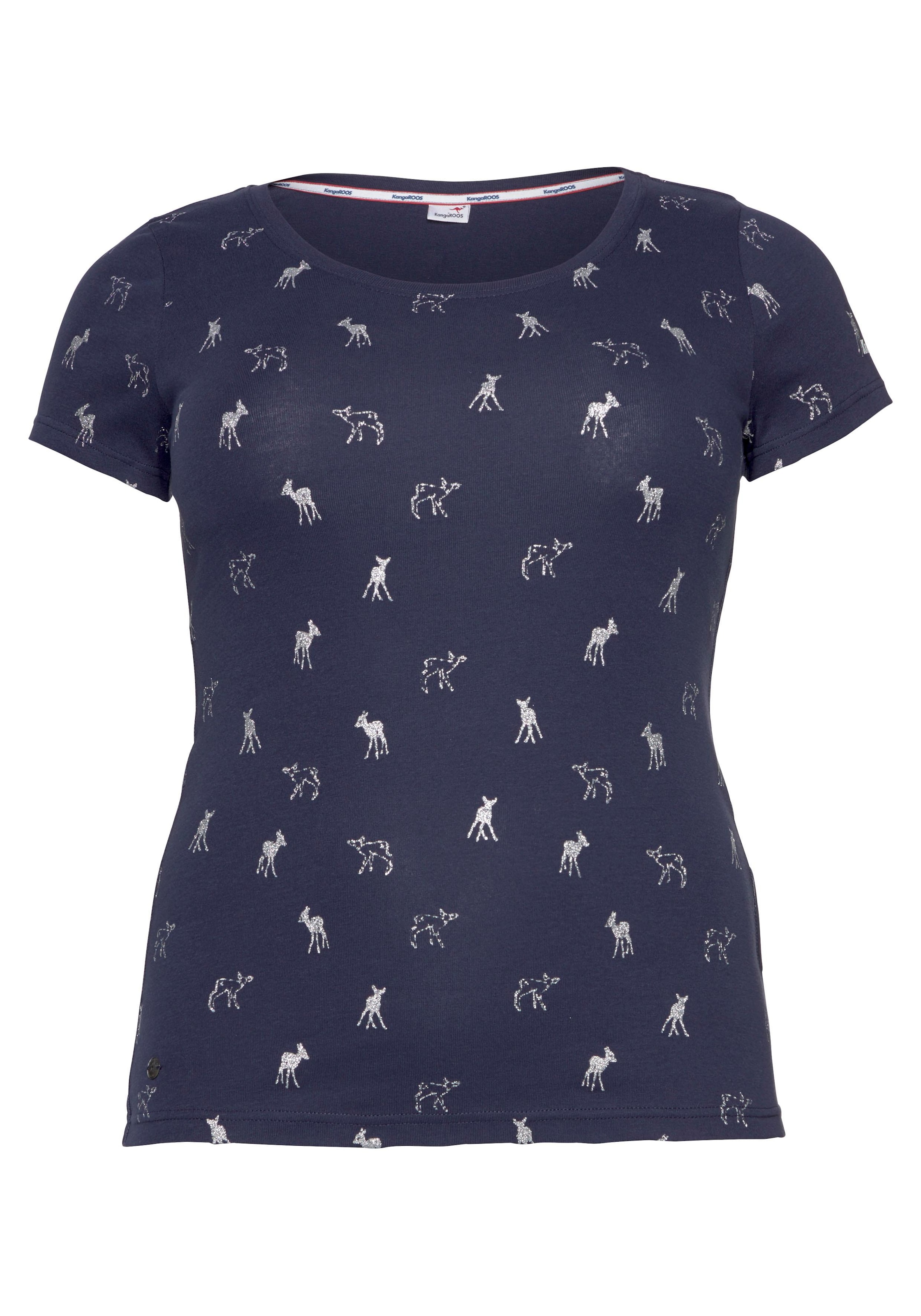 KangaROOS T-Shirt, kurzärmelig, sehr figurbetont und hüftbedeckend