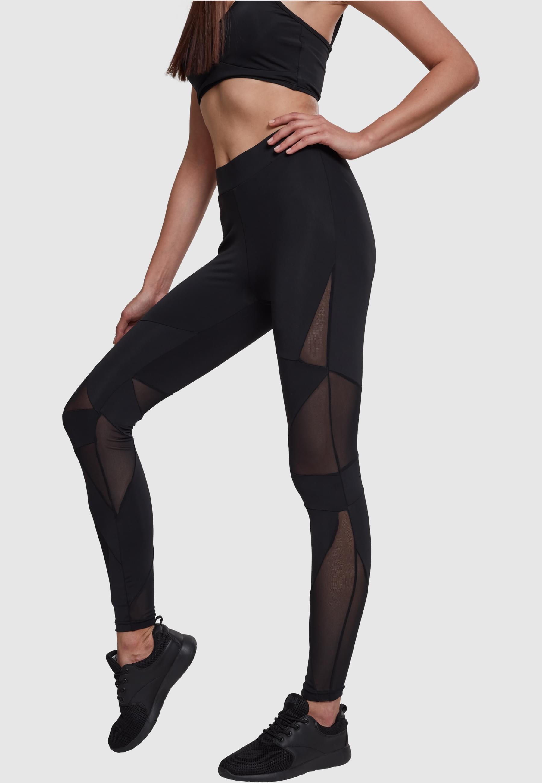 URBAN CLASSICS Leggings »Urban Classics Damen Ladies Triangle Tech Mesh Leggings«, (1 tlg.)