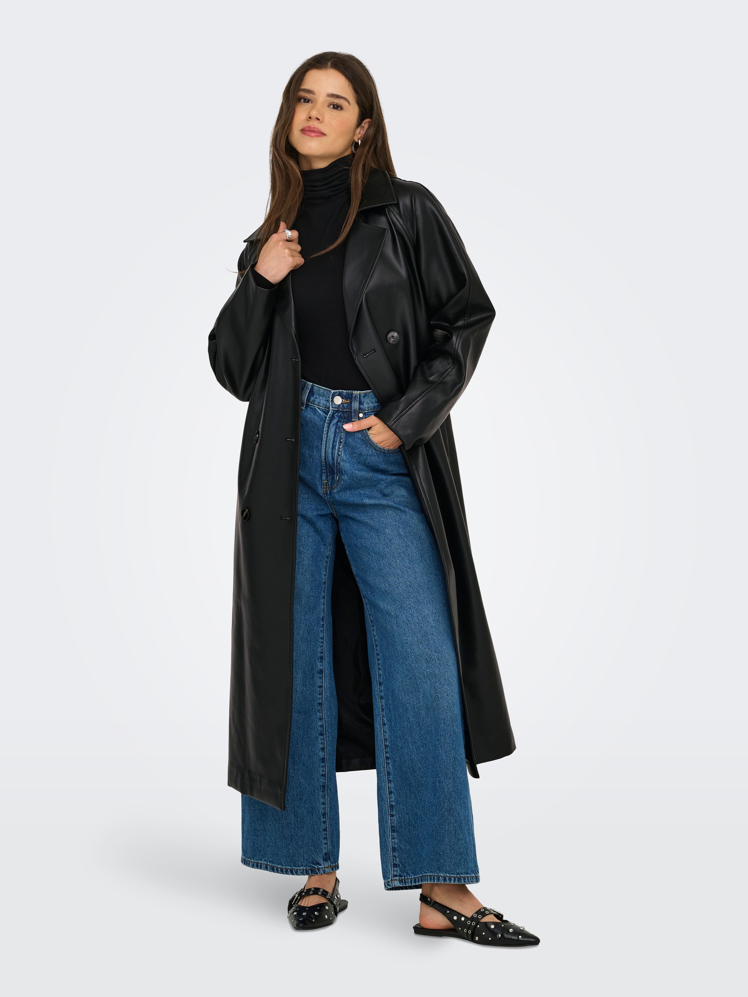 Thumbnail - ONLY Trenchcoat "ONLBINA FAUX LEATHER TRENCHCOAT CC OTW"