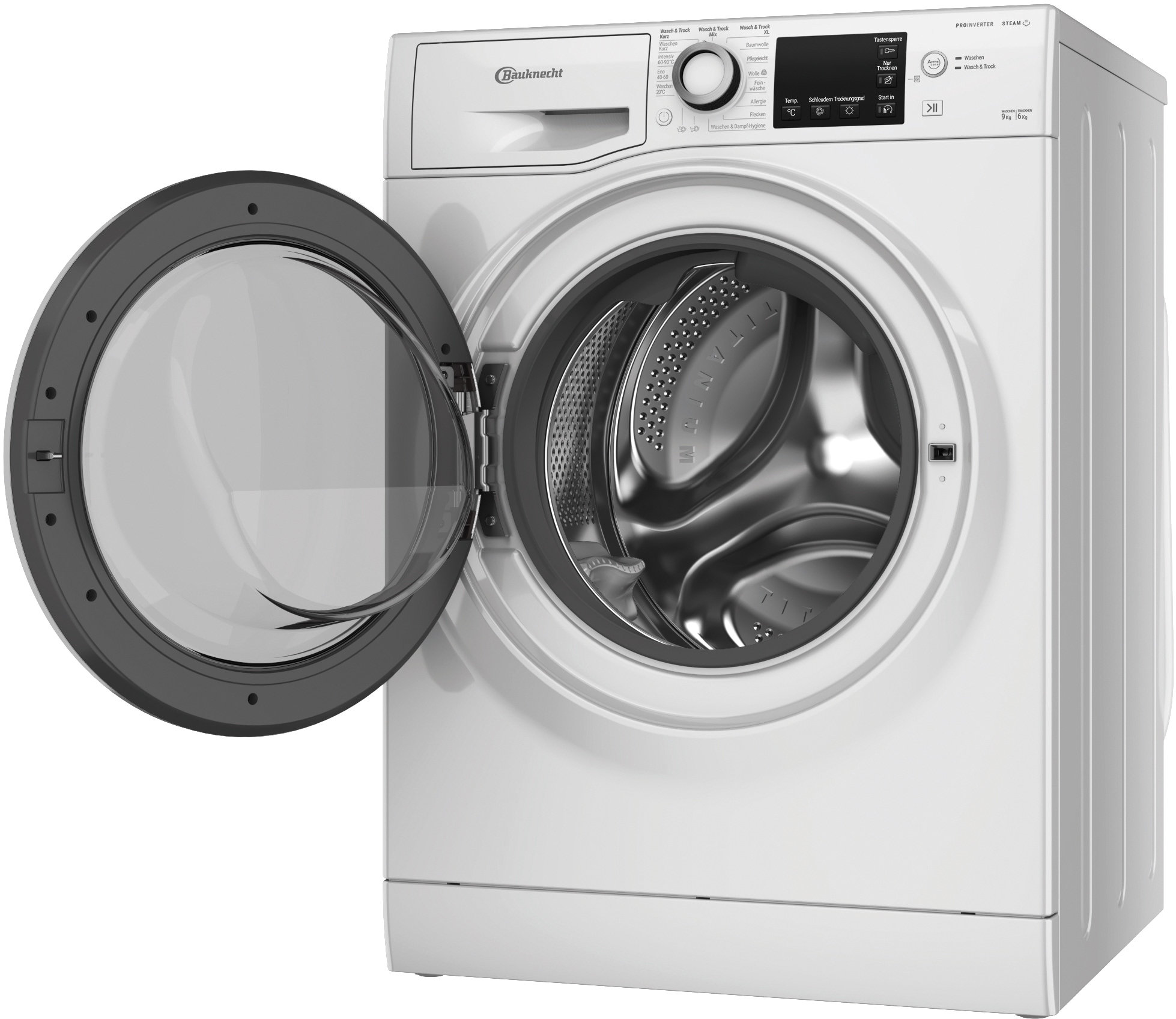 BAUKNECHT Waschtrockner »WATK Sense 96 41 N« 9 kg /6 kg 75 dB(A)