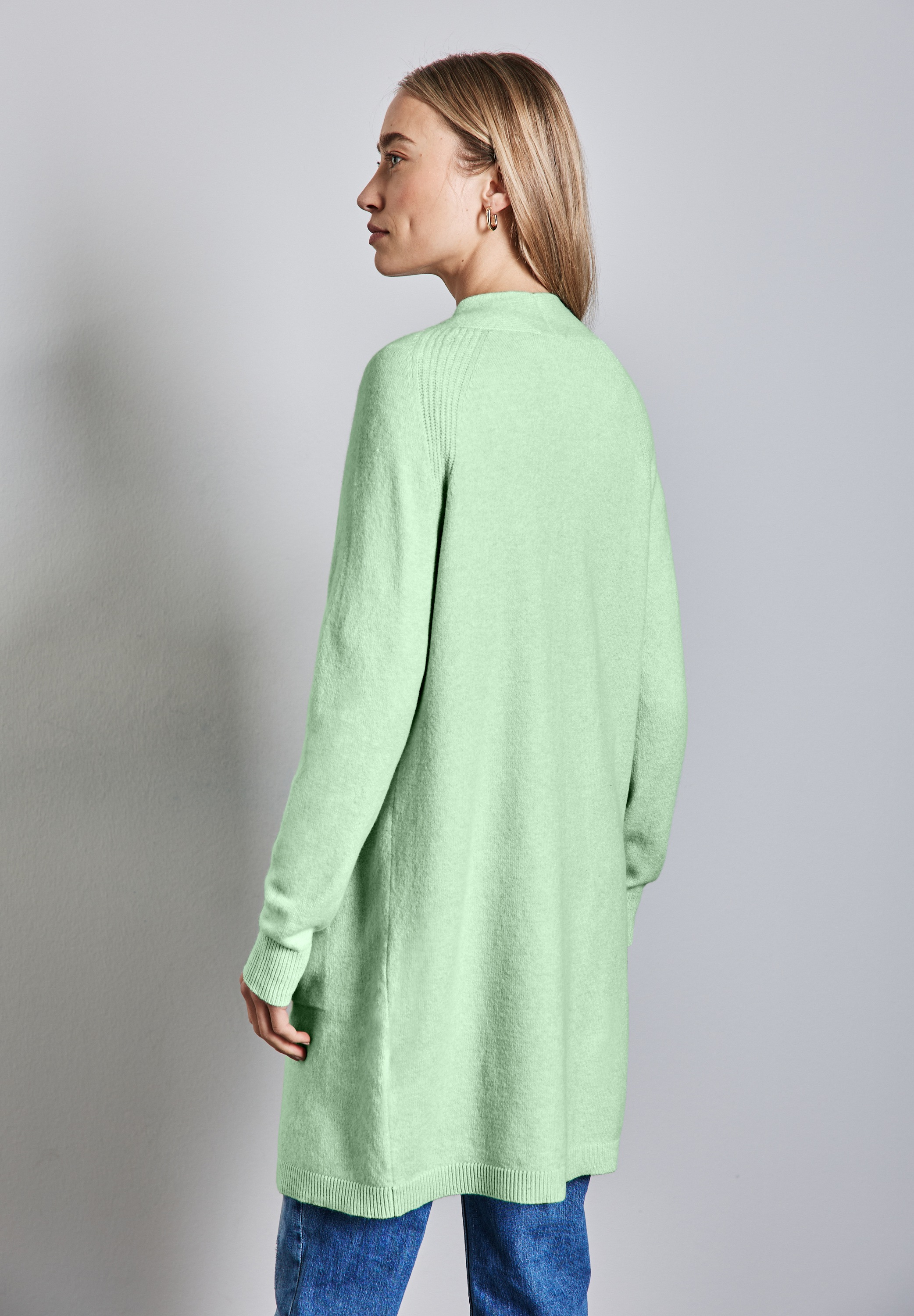 STREET ONE Strickjacke, aus Baumwolle mit Stretchanteil