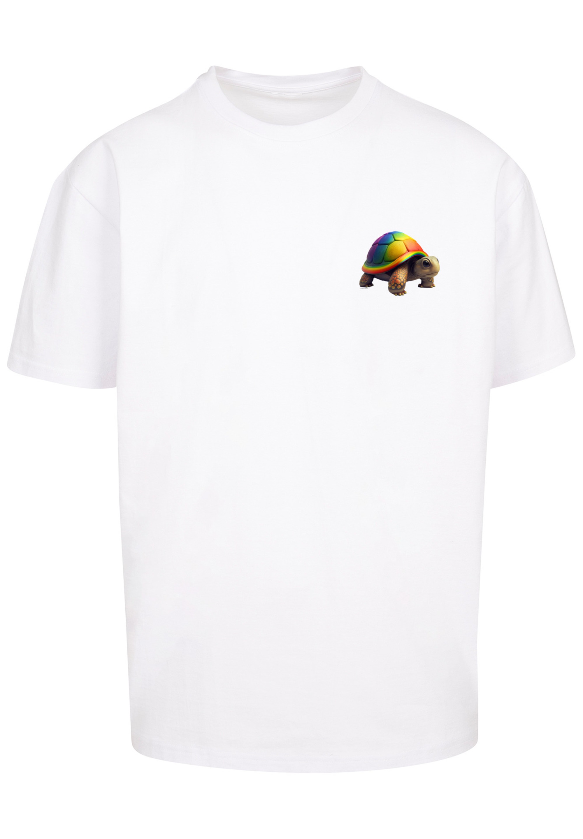 F4NT4STIC T-Shirt »Rainbow Turtle OVERSIZE TEE«, Print