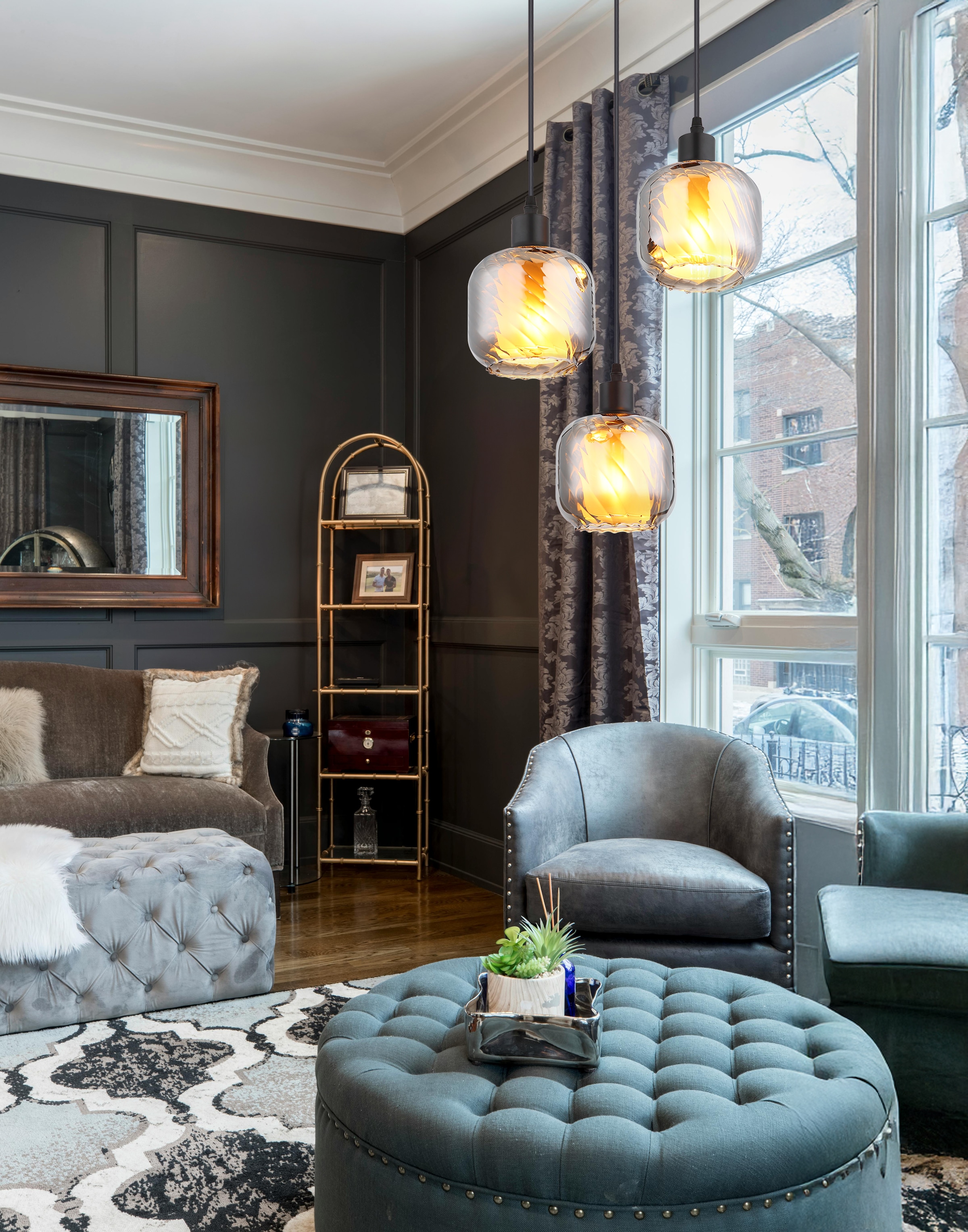 GLOBO LIGHTING Hängeleuchte »XIA«, Leuchtmittel E27 | ohne Leuchtmittel, Hängelampe/Pendelleuchte/Esszimmer/Wohnzimmer/Esstisch
