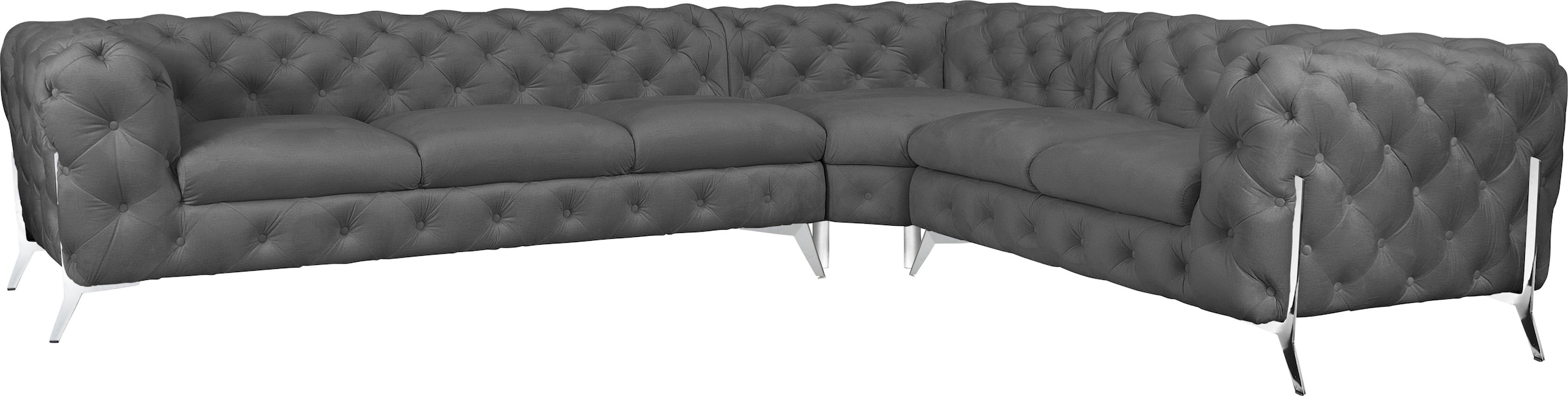Home affaire Chesterfield-Sofa "Amaury L-Form" großes Ecksofa, Chesterfield günstig online kaufen