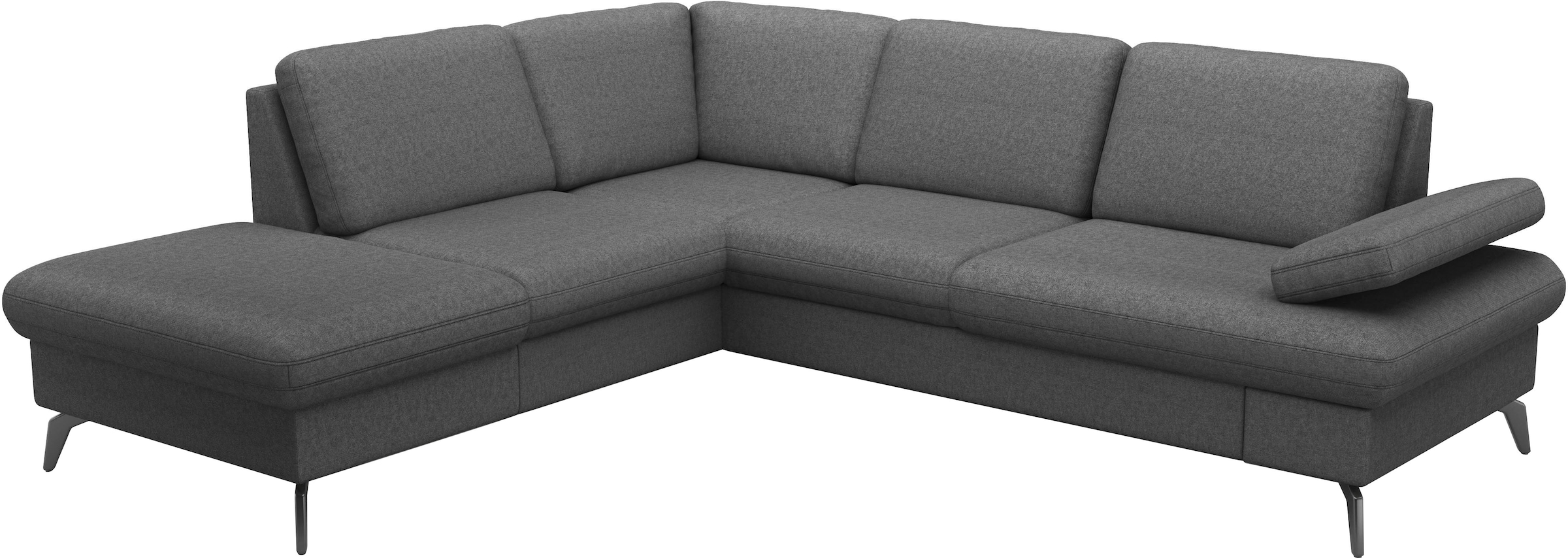 sit&more Ecksofa »Morris Jubi L-Form«, inkl. Armteilfunktion und 1 Zierkissen, wahlweise mit Bettfunktion