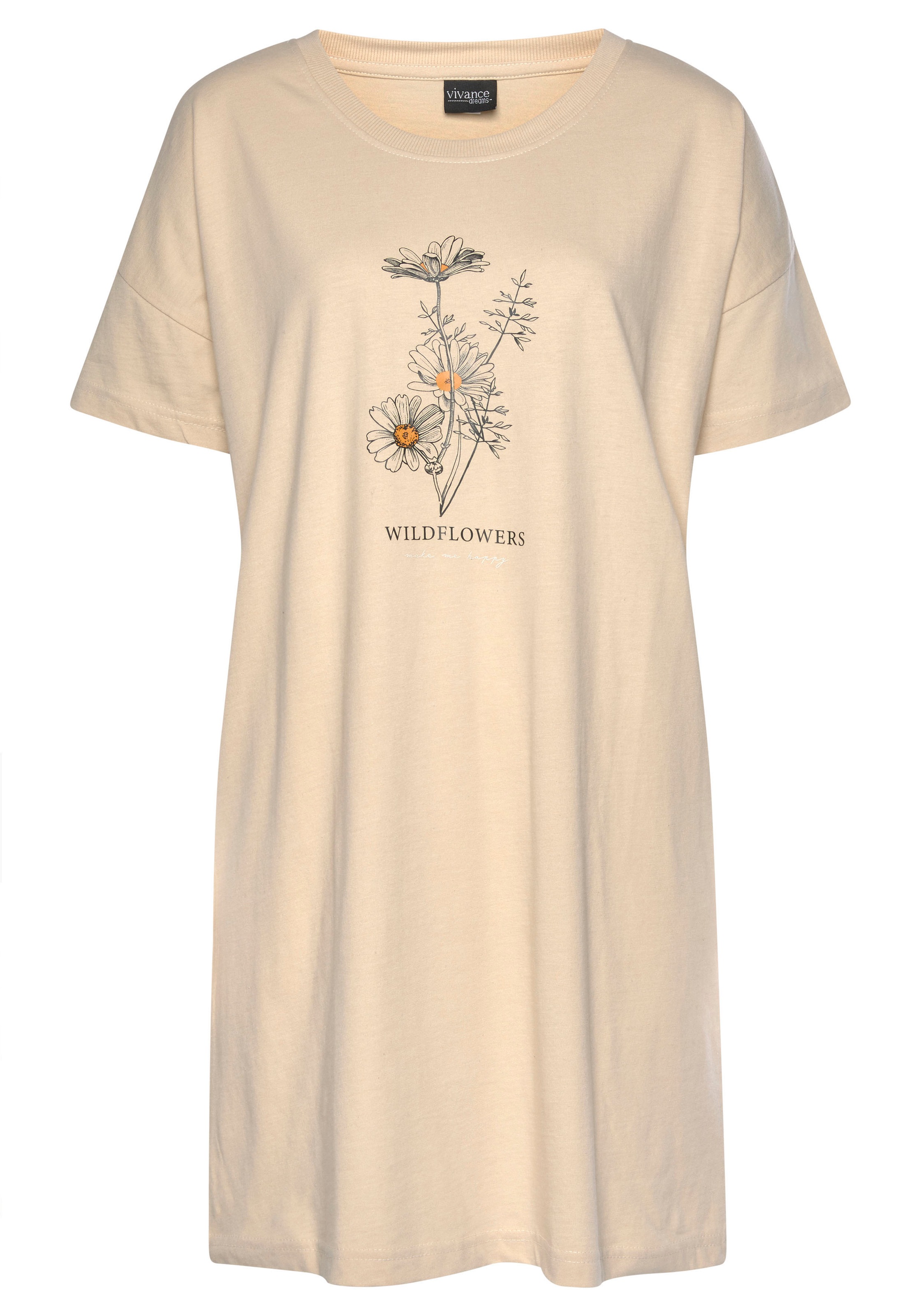 Vivance Dreams Bigshirt 2er-Pack, mit Frontdruck günstig online kaufen