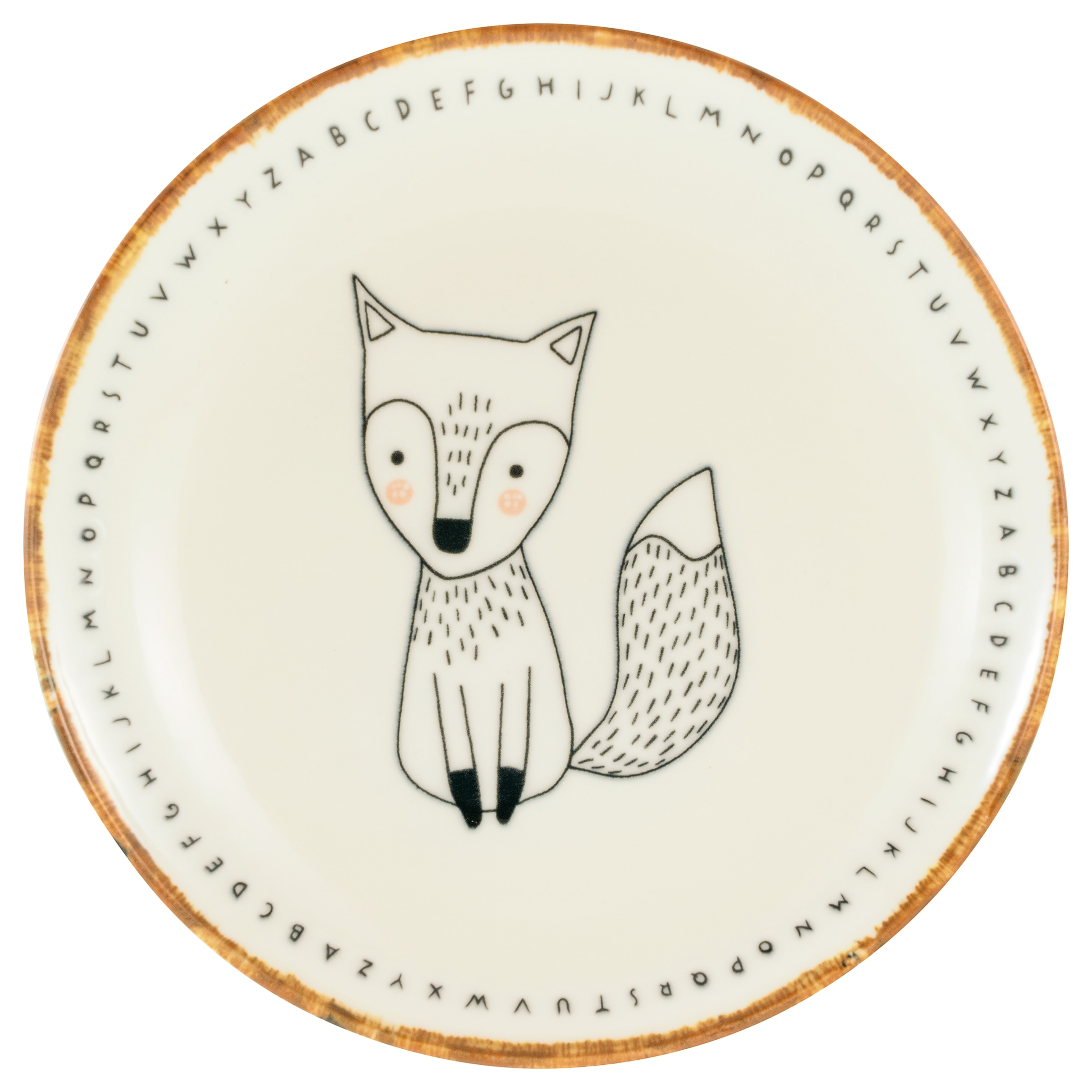 CreaTable Teller-Set »Freunde des Waldes, Teller 21 cm, 4-tlg.« Teller Set, Tierabbildungen, Nordische Ästhetik