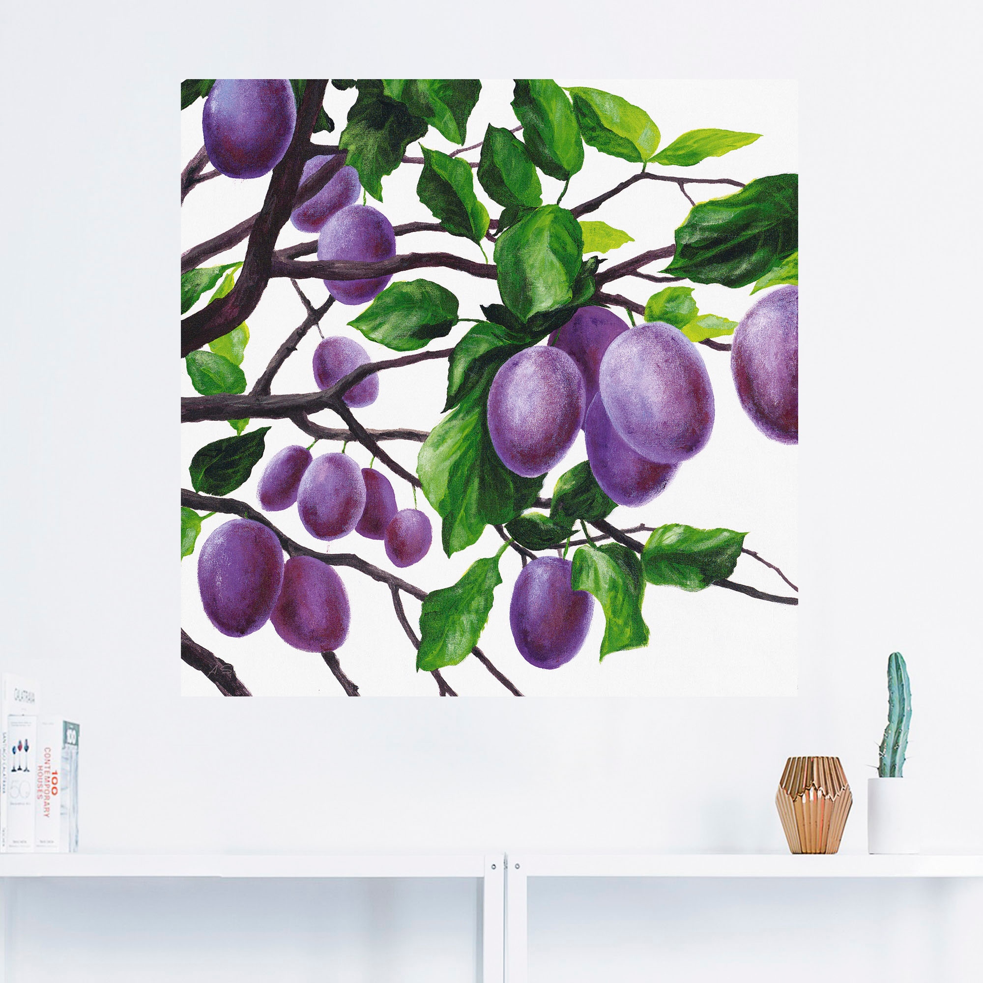 Artland Wandbild »Violette Pflaumen«, Alubild, BAUR (1 oder Größen in Wandaufkleber bestellen als Bäume, Leinwandbild, | St.), Poster versch