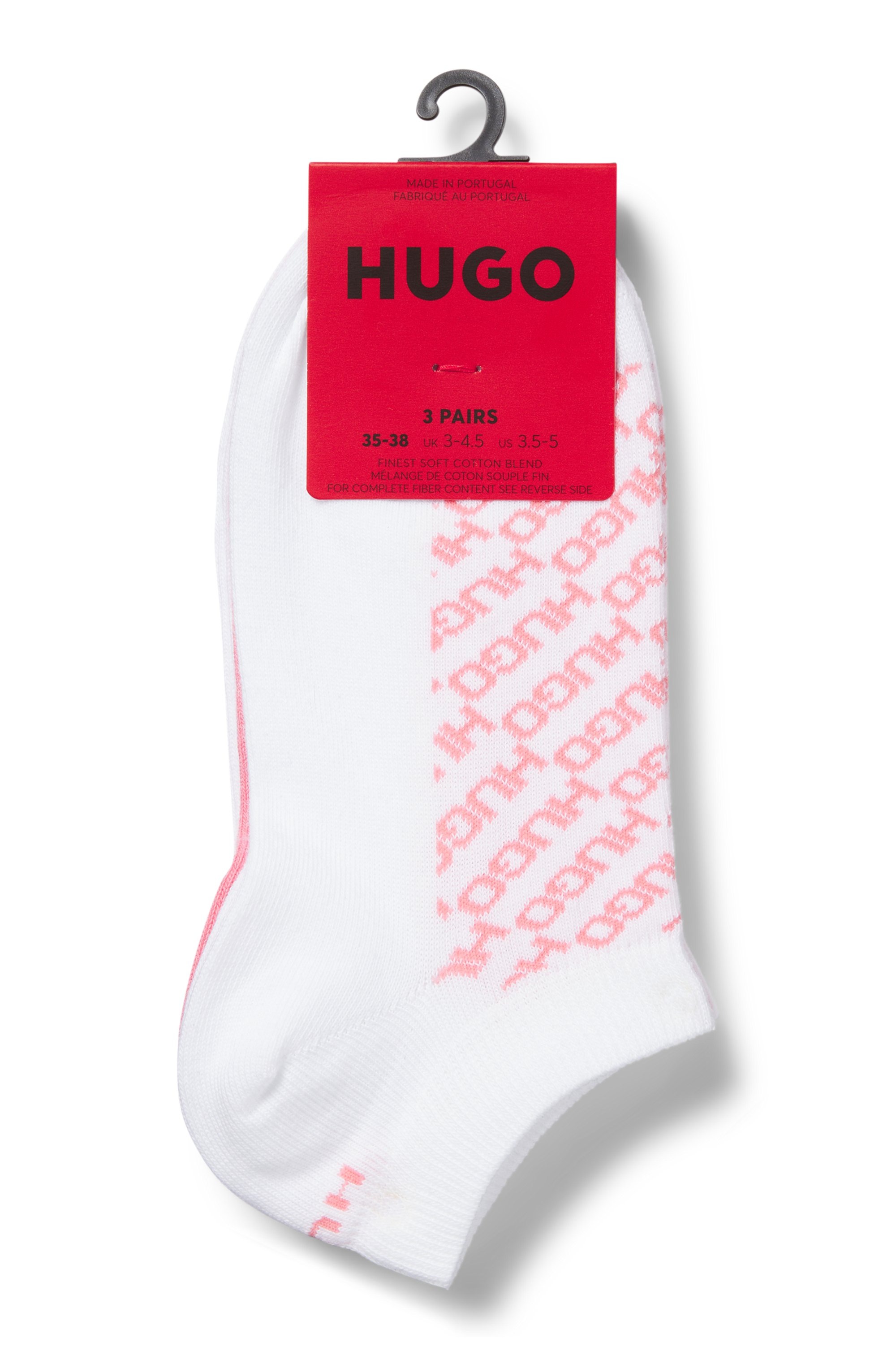 HUGO Underwear Sneakersocken "3P AS SLANTMONO CC W", (3 Paar), mit Logo Det günstig online kaufen