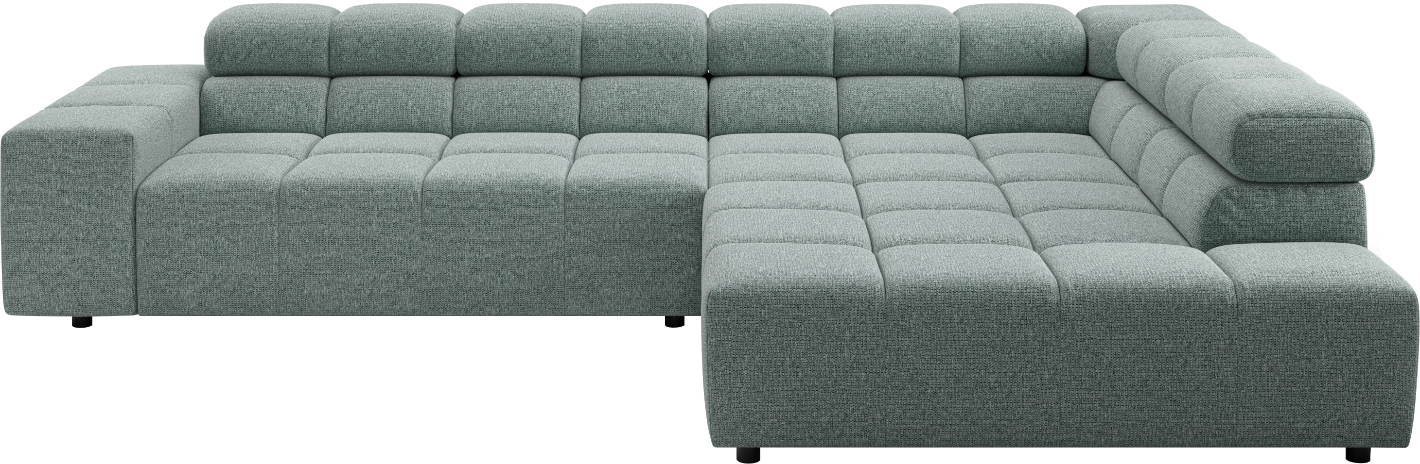 Home affaire Ecksofa "Ancona, Ecksofa, incl. Kopfteilverstellung, Breite 319 cm, L-Form" wahlweise elektrische Sitztiefenverstellung