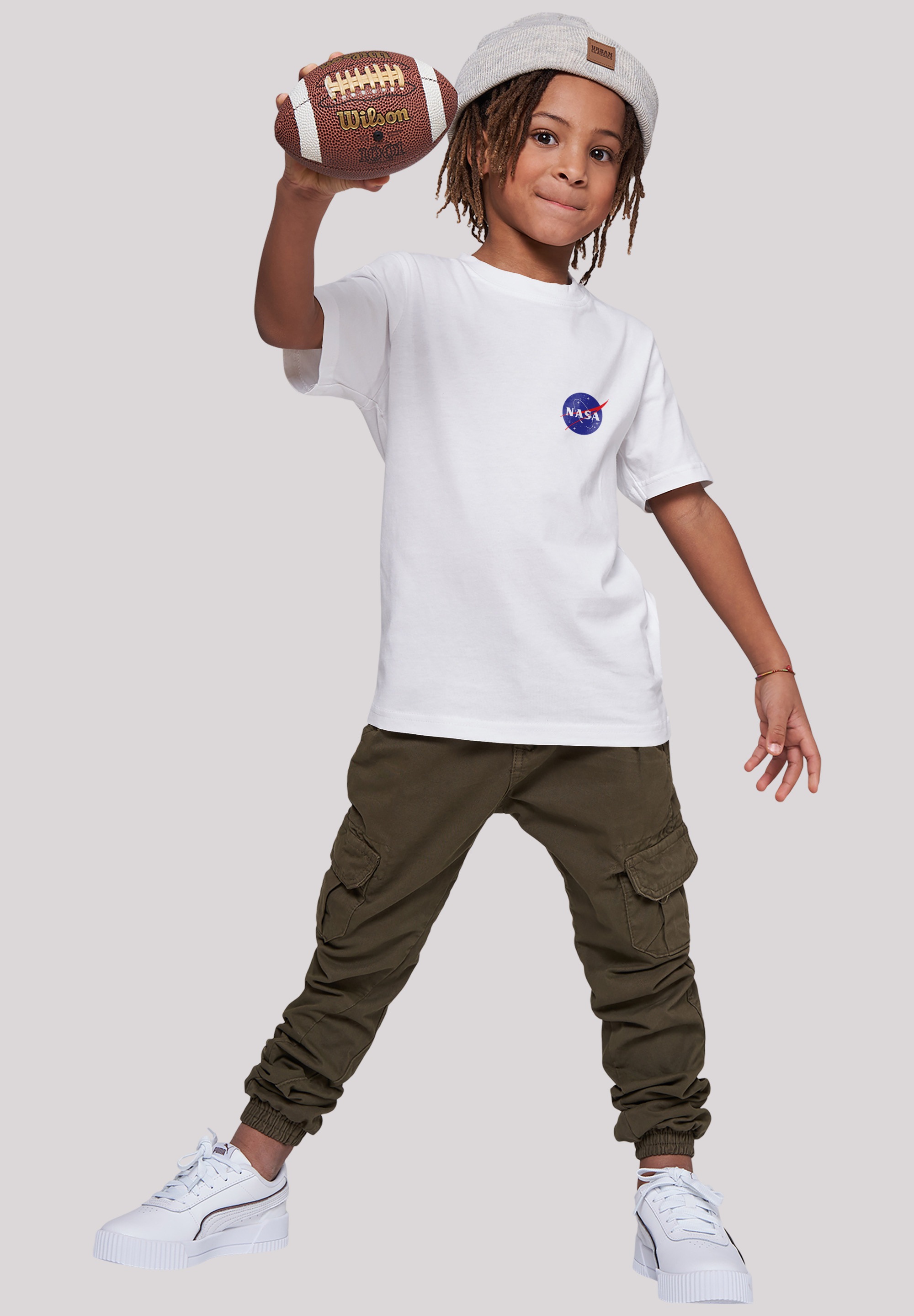 F4NT4STIC | »NASA Insignia Kinder,Premium T-Shirt Merch,Jungen,Mädchen,Bedruckt bestellen Chest BAUR Logo White«, Unisex Classic