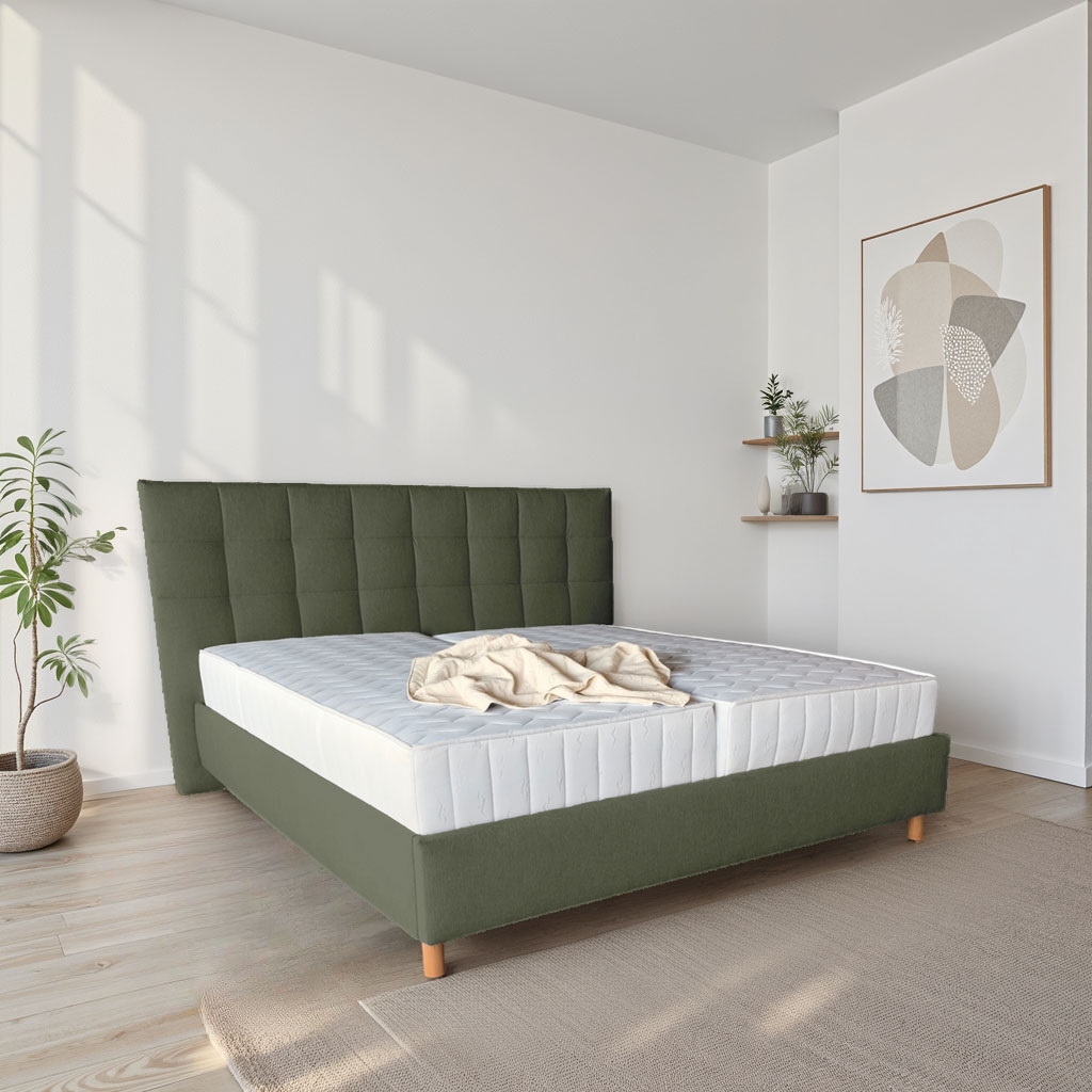 COLLECTION AB Polsterbett "CLASSIC Scandi erhältlich in der Breite 180x200cm" 3 Varianten: Rahmen, Rahmen + Rost oder Komplett-Set mit King-Matratze
