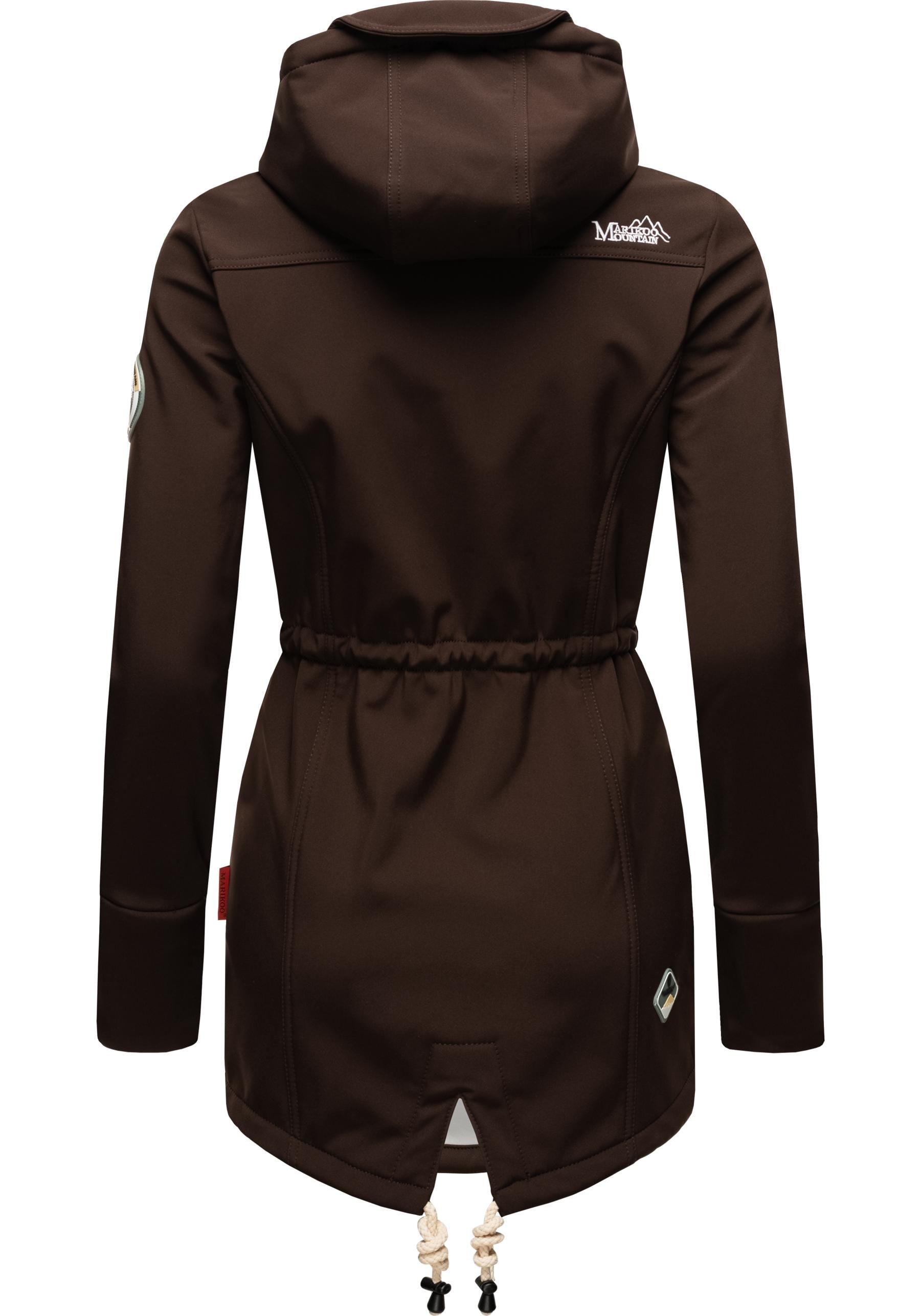 Marikoo Funktionsmantel »Zimtzicke«, Wasserdichter Softshell Parka mit Kapuze