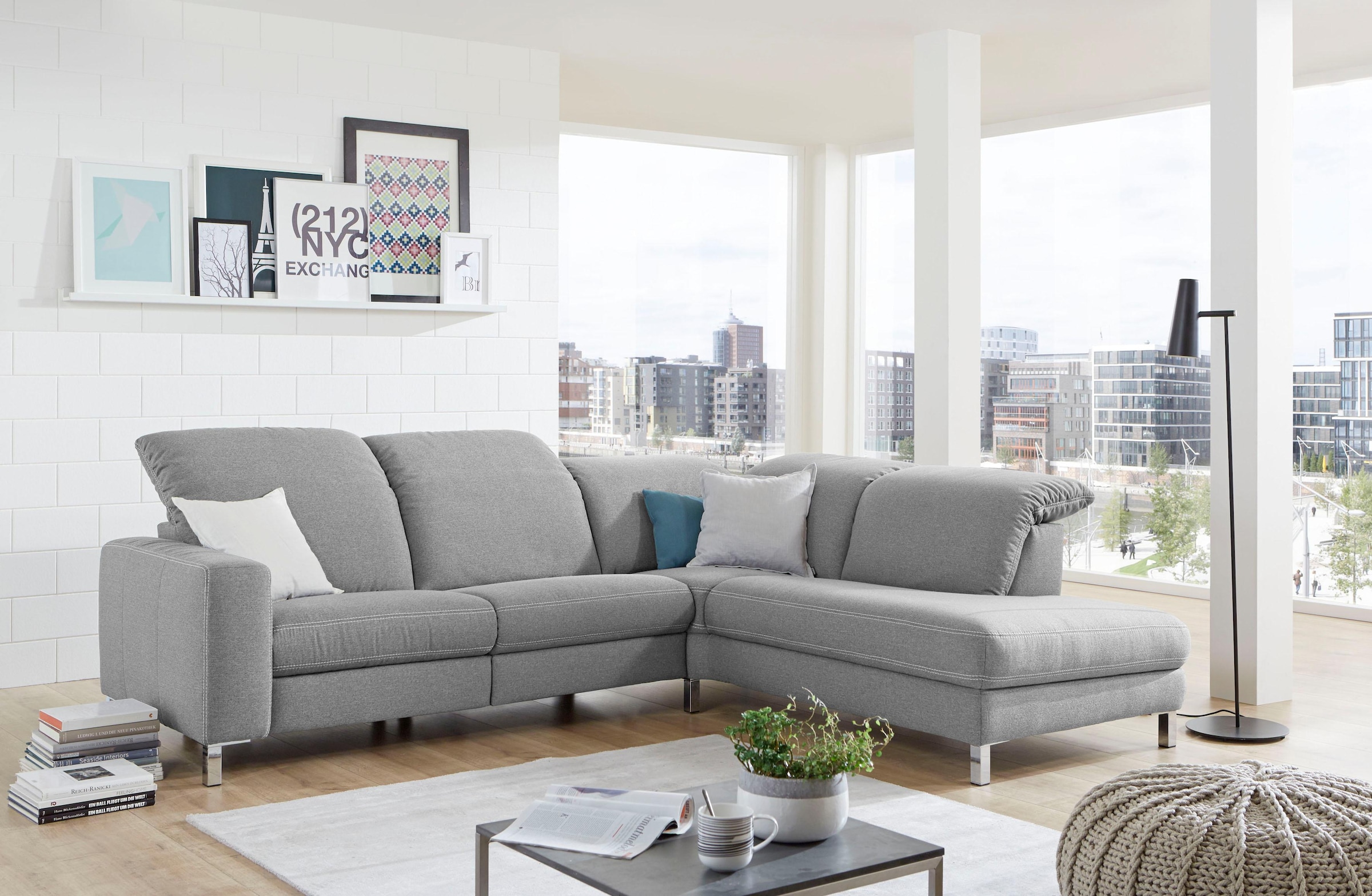 3C Candy Ecksofa »Homely bequem und komfortabel, mit verstellbaren Kopfteilen, L-Form«, modern und zeitlose Polsterecke, wahlweise mit Relaxfunktion