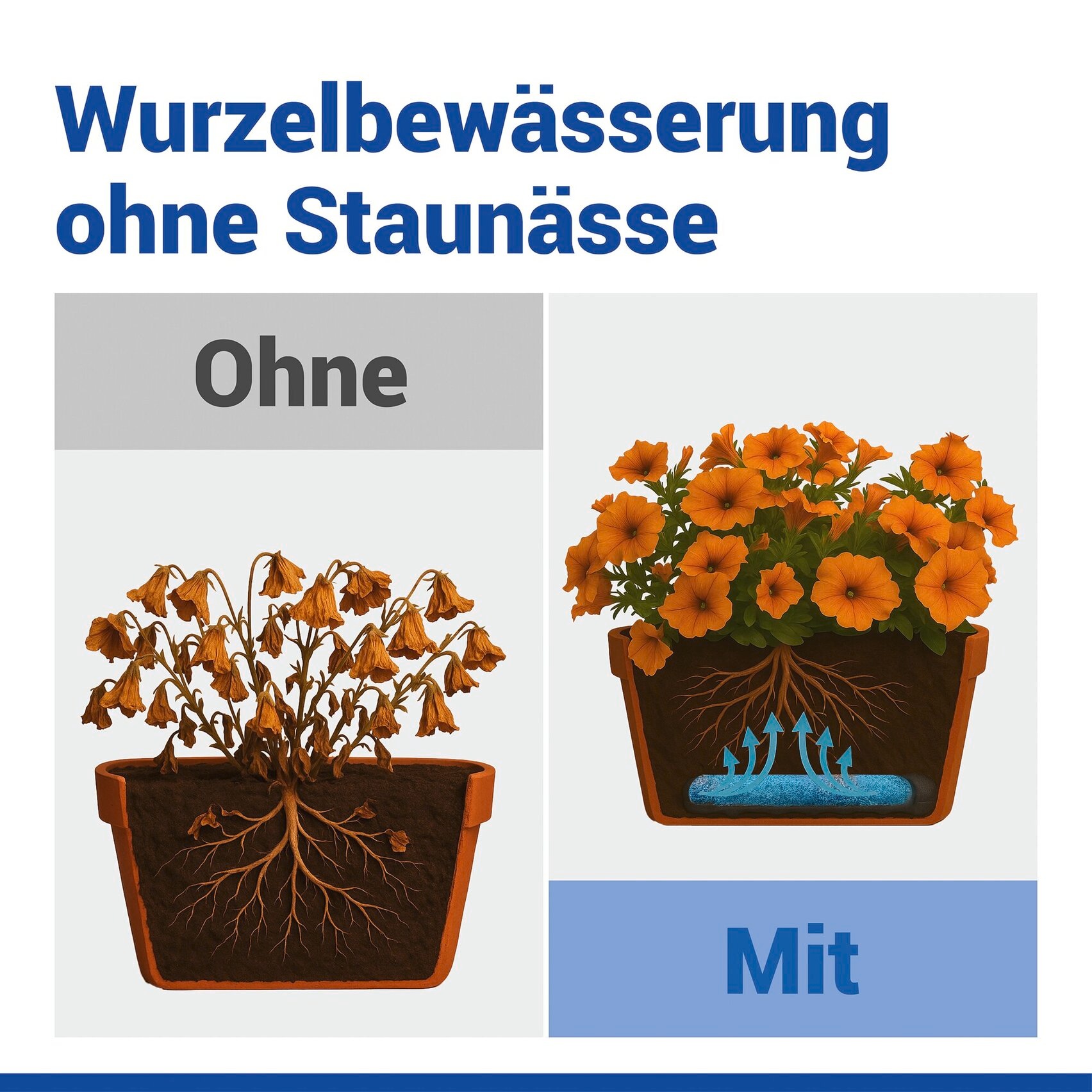 Maximex Bewässerungssystem »2 Wasserspeichermatten, 60x12 cm« (Set, 2 tlg.)  für automatische Pflanzenbewässerung, 5-Lagen-Technologie