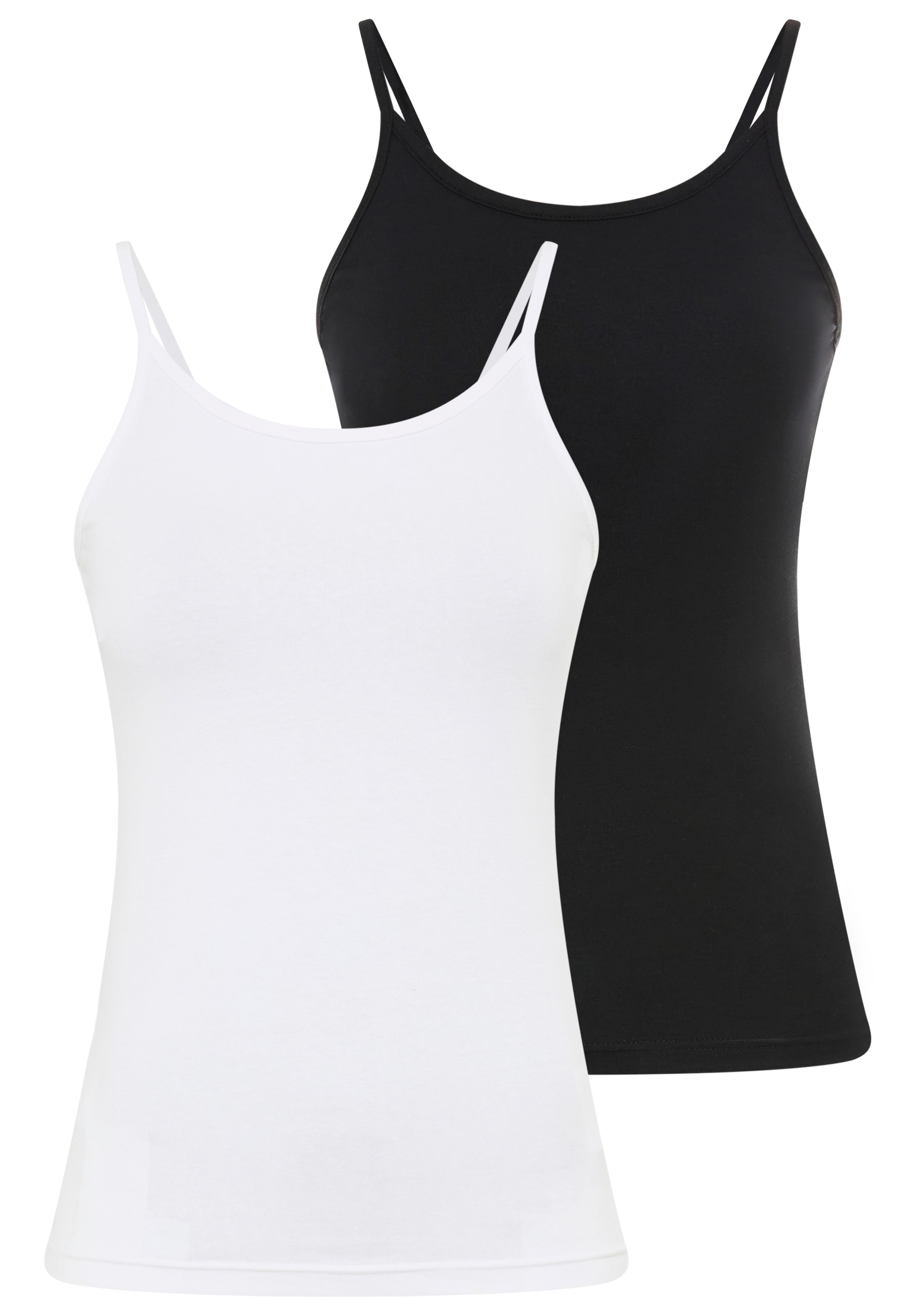 Flashlights Spaghettitop 2er-Pack, körpernahe Passform, aus Baumwolle und E günstig online kaufen