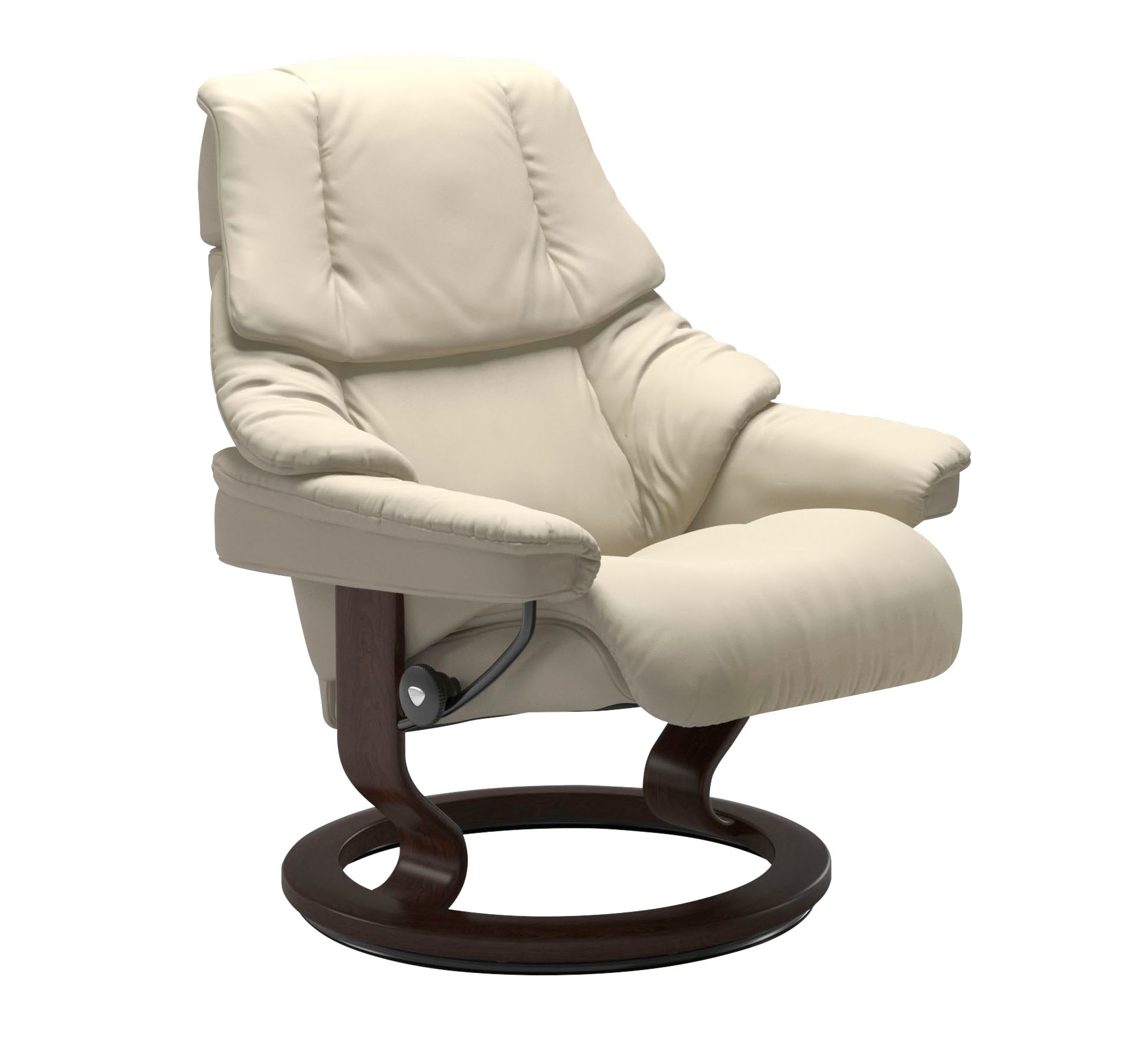 Stressless® Relaxsessel »Reno«, (Set, Relaxsessel mit Hocker), mit Hocker, mit Classic Base, Größe S, M & L, Gestell Braun