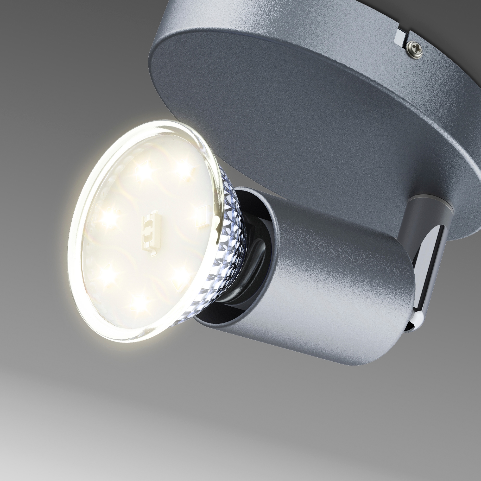B.K.Licht LED Deckenspot, inkl. 1 x LED Leuchtmittel GU10, 3 Watt, 250lm, 3.000K, nicht dimmbar, Strahler dreh- und schwenkbar