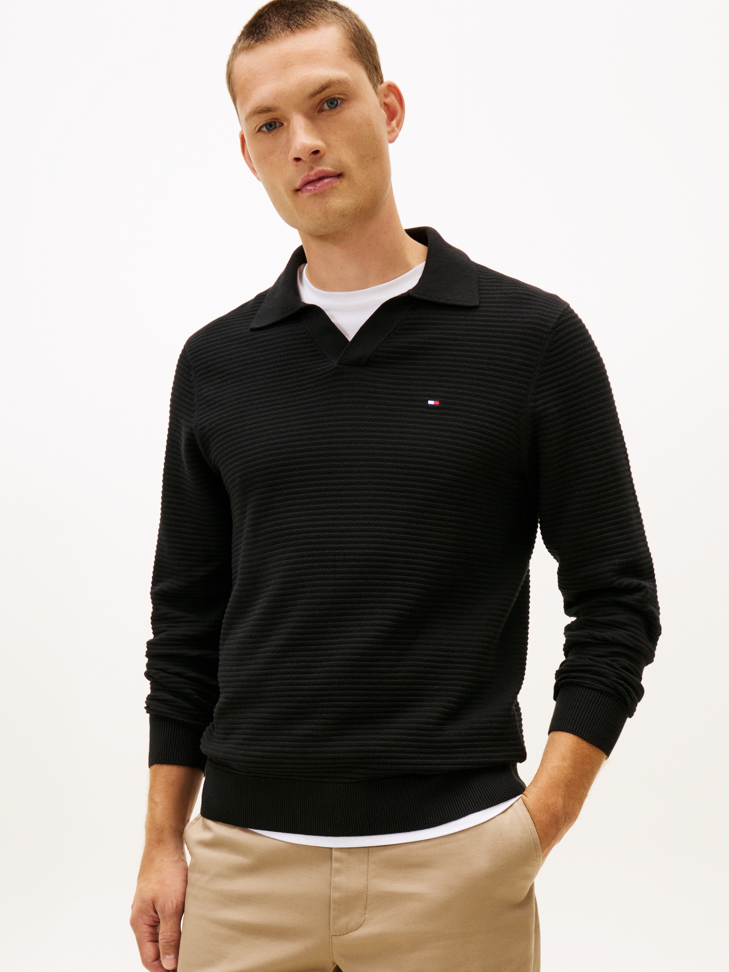Tommy Hilfiger Polokragenpullover "SEASONAL STRUCTURE" mit Struktur, Polokr günstig online kaufen