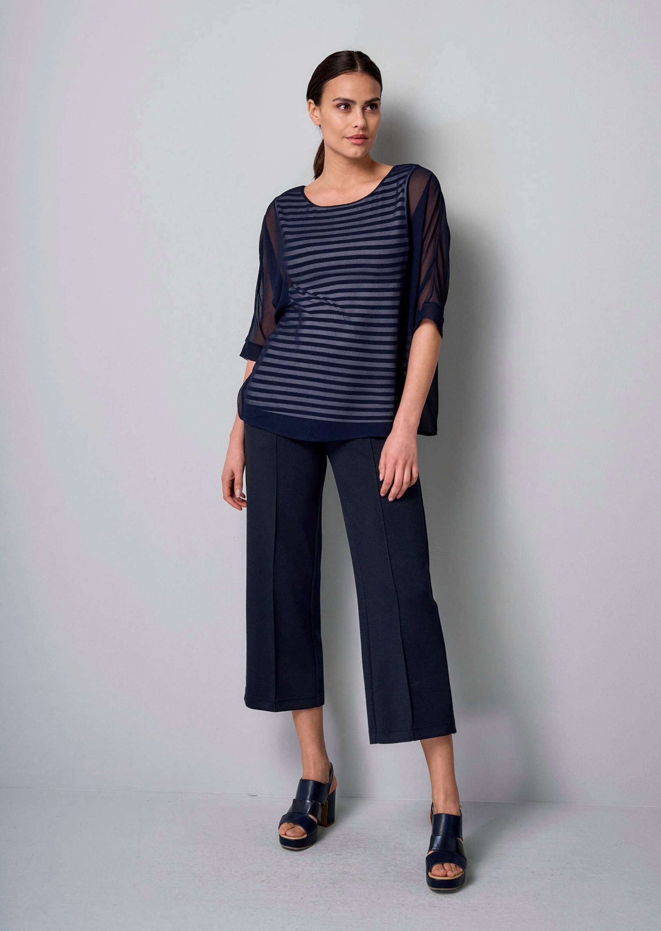 Alba Moda Kurzarmbluse »Bluse Bluse in Streifendessin«