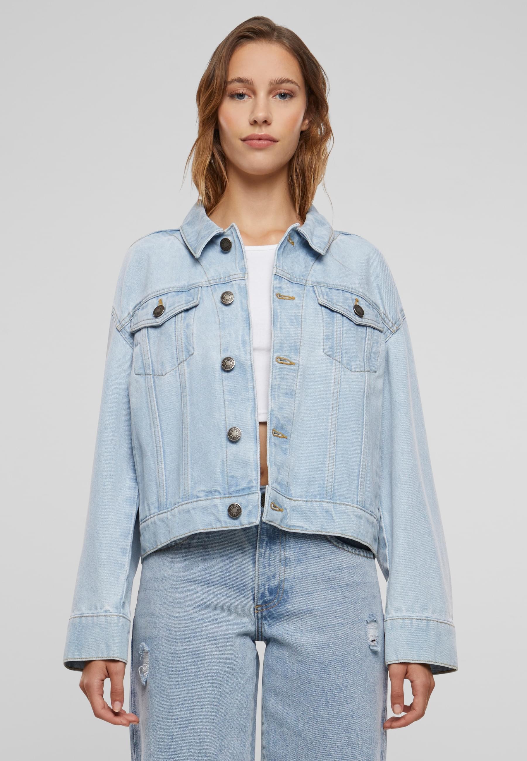 URBAN CLASSICS Jeansjacke »Urban Classics Ladies 80‘s Oversized Denim Jacket«, (1 St.), ohne Kapuze