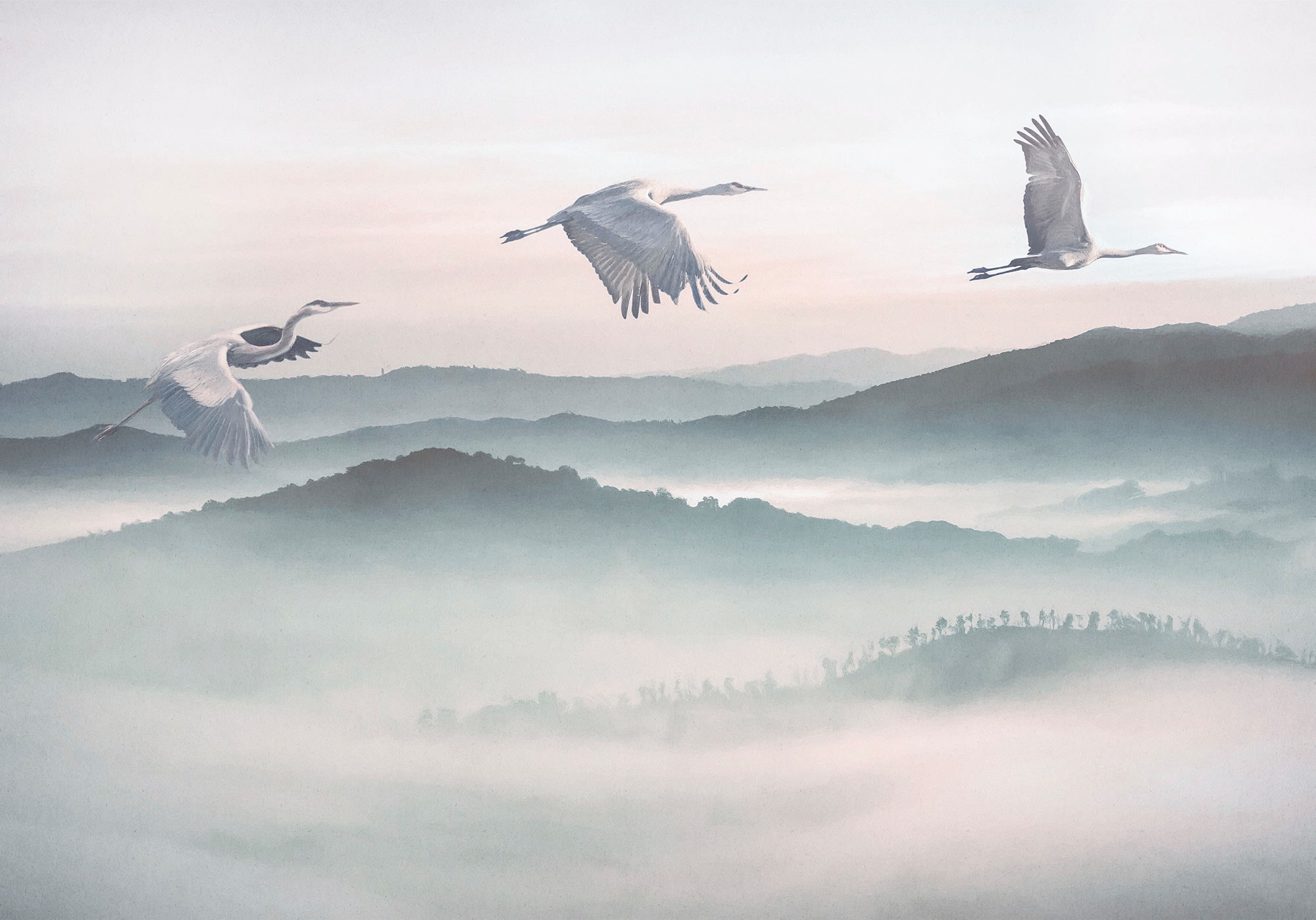 Komar Vliestapete »Mystic Cranes« 400x280 cm...