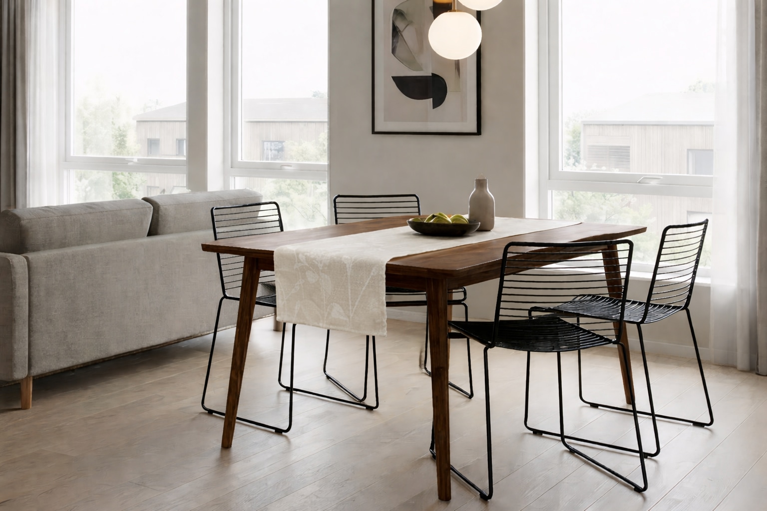 OTTO home Tischläufer »Linnah« Uni, strukturiert, Esszimmer, Dekoration Zimmer, basic,